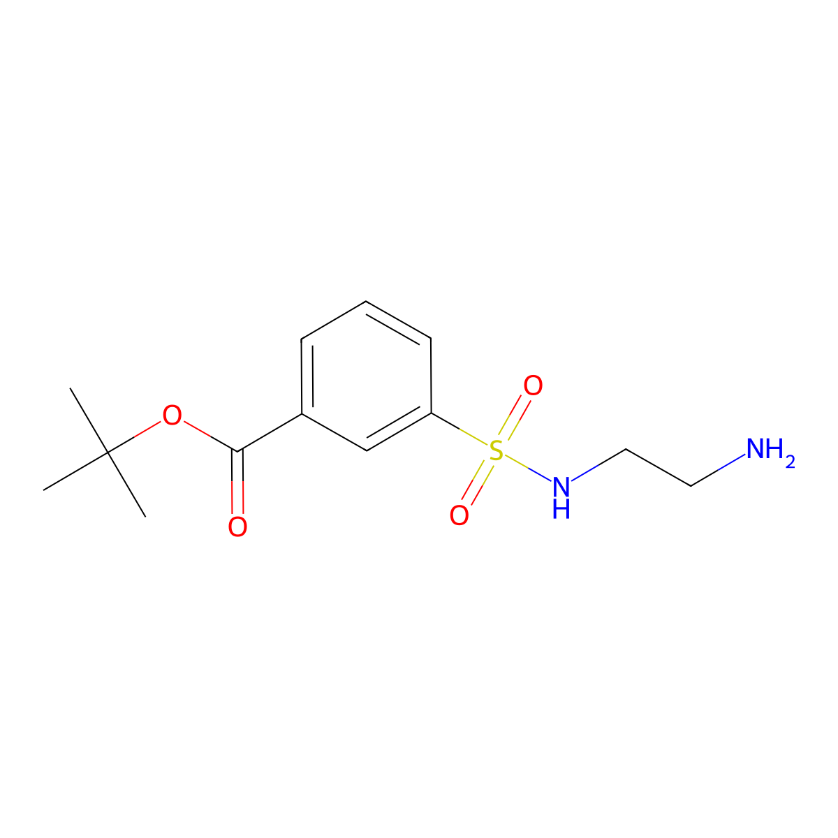 Tert-butyl 3-[(2-aminoethyl)sulfamoyl]benzoate molecular structure, CAS 2920162-59-8