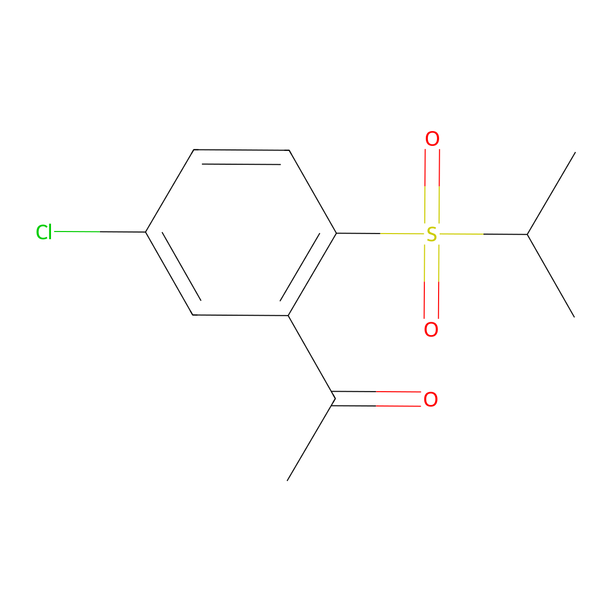 1-[5-Chloro-2-(propane-2-sulfonyl)phenyl]ethan-1-one molecular structure, CAS 2920162-67-8