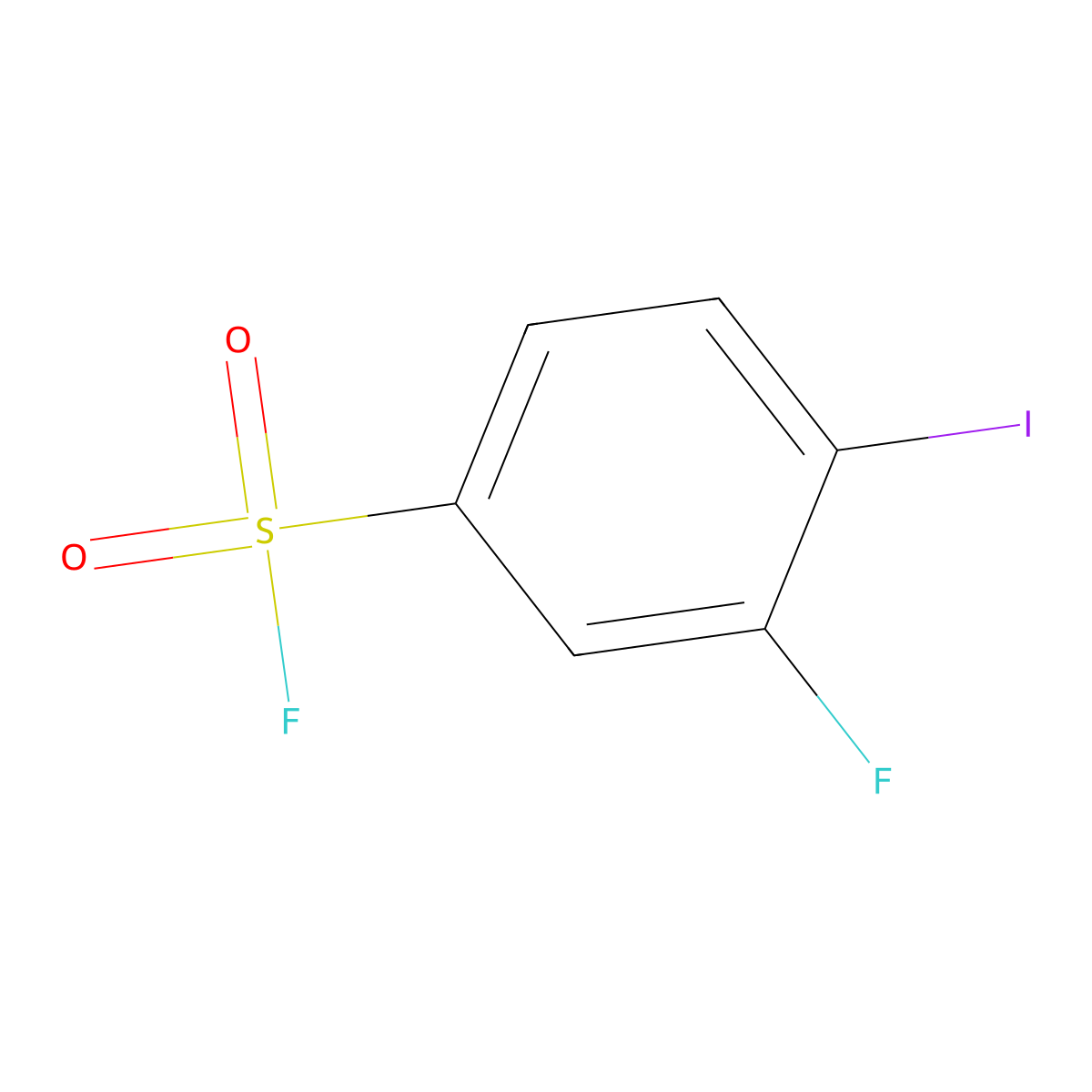 3-Fluoro-4-iodobenzene-1-sulfonyl fluoride molecular structure, CAS 2920163-17-1