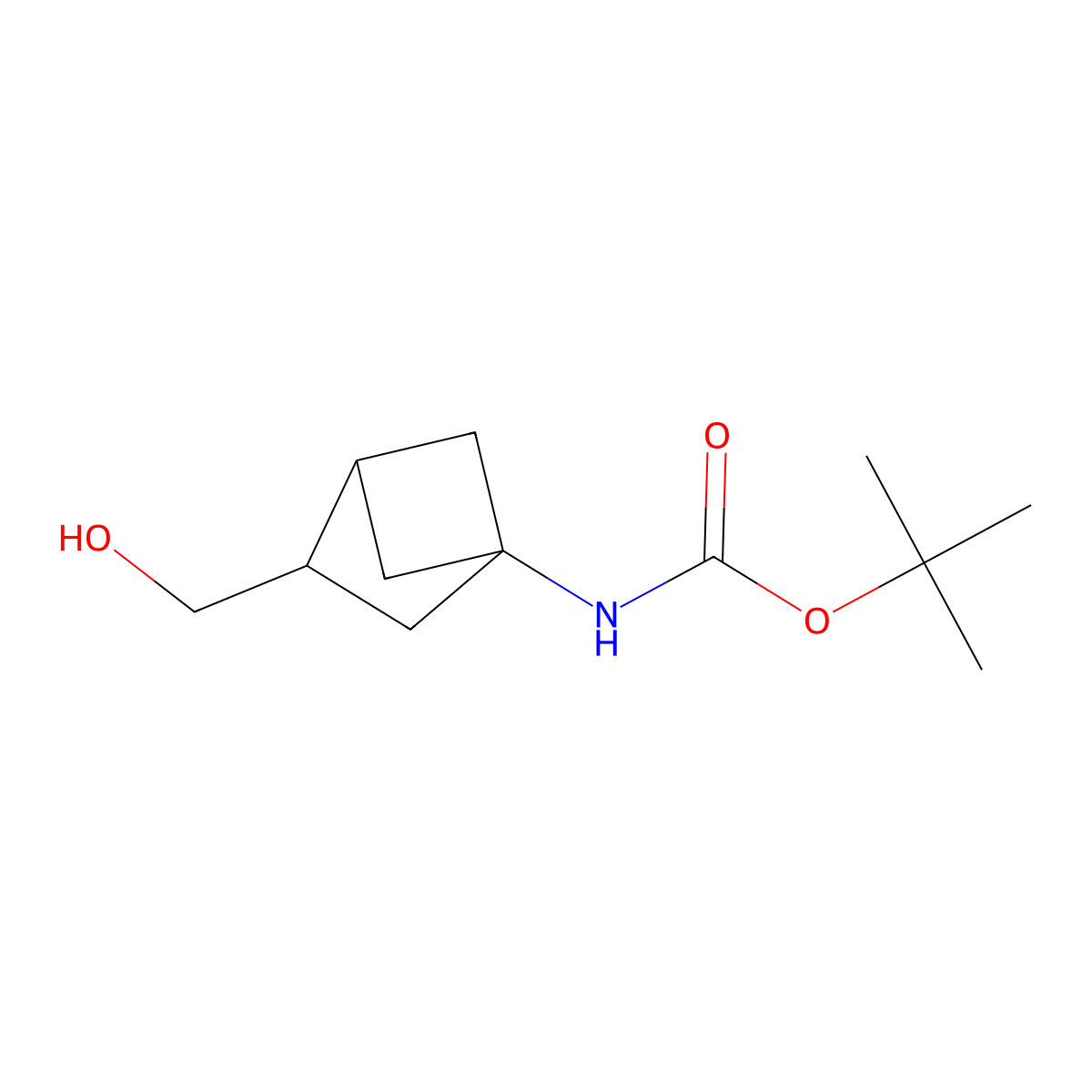 tert-butyl N-[3-(hydroxymethyl)bicyclo[2.1.1]hexan-1-yl]carbamate molecular structure, CAS 2920163-22-8
