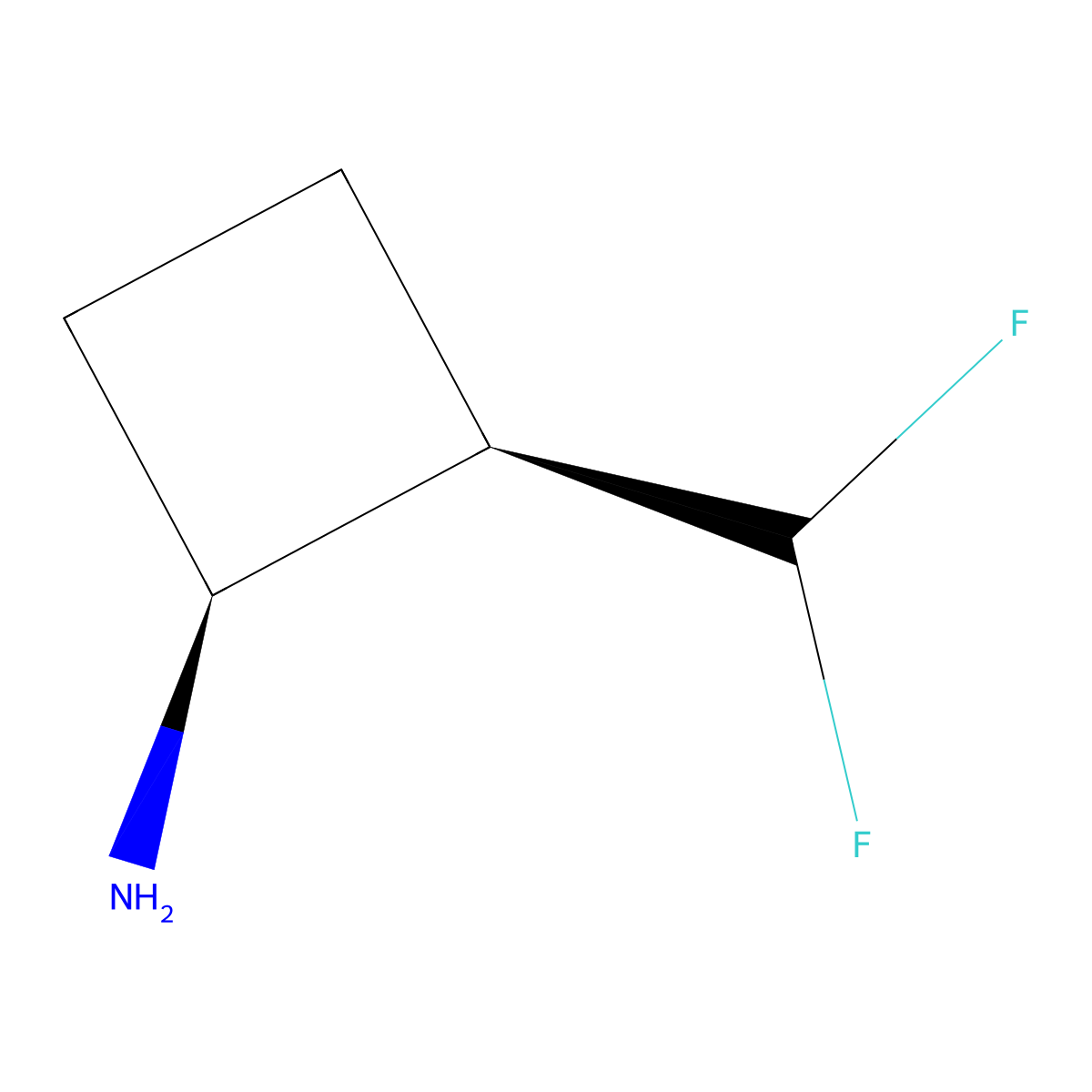 (1S,2R)-2-(difluoromethyl)cyclobutanamine molecular structure, CAS 2920179-68-4