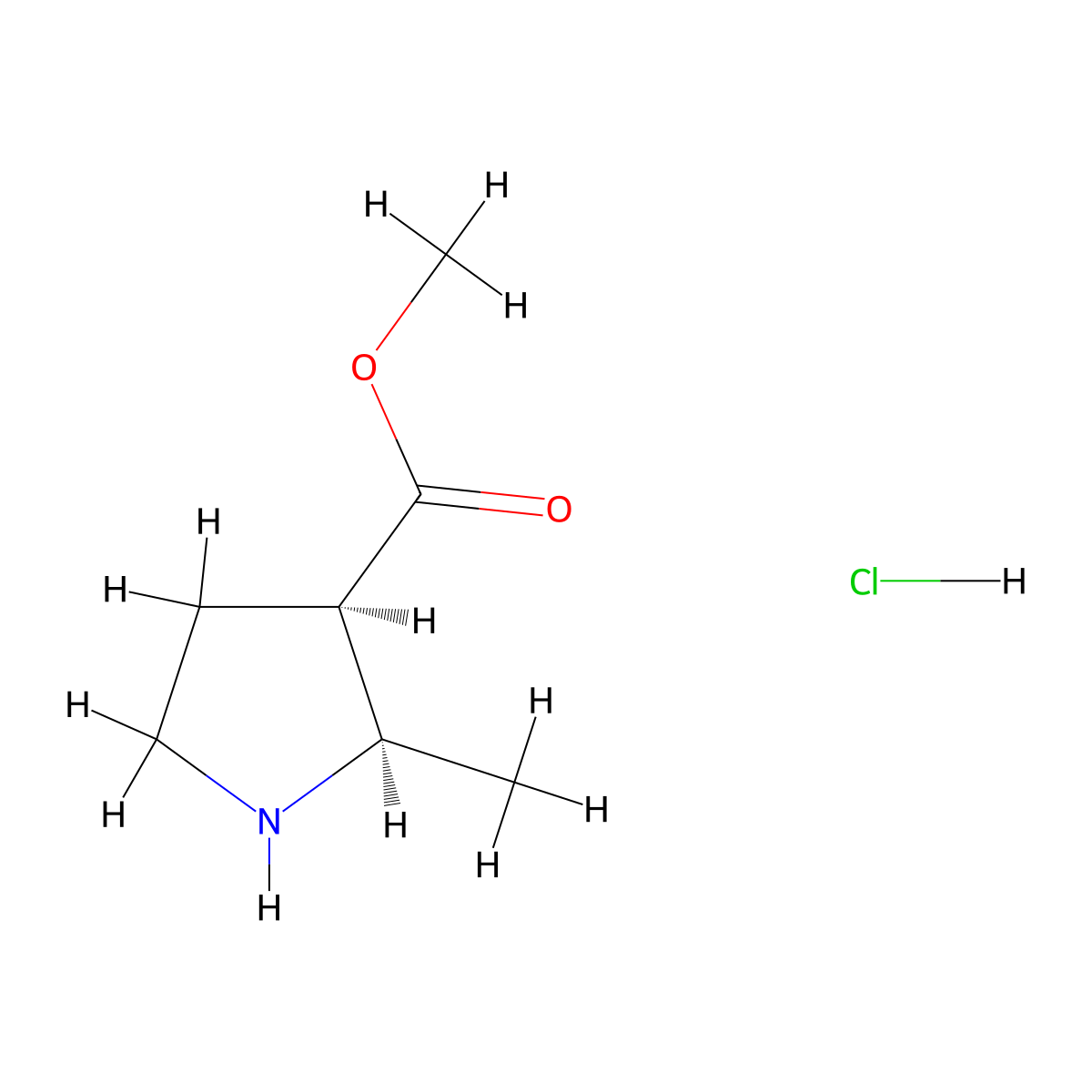 methyl (2R,3R)-2-methylpyrrolidine-3-carboxylate;hydrochloride molecular structure, CAS 2920188-87-8