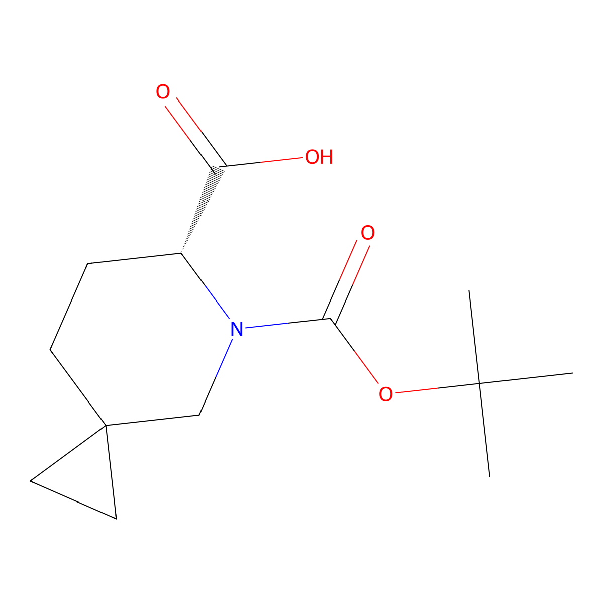 (6R)-5-Tert-butoxycarbonyl-5-azaspiro[2.5]octane-6-carboxylic acid molecular structure, CAS 2920197-97-1