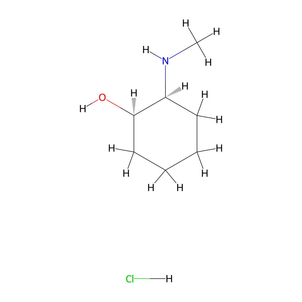 (1R,2S)-2-(Methylamino)cyclohexanol Hydrochloride molecular structure, CAS 2920198-26-9