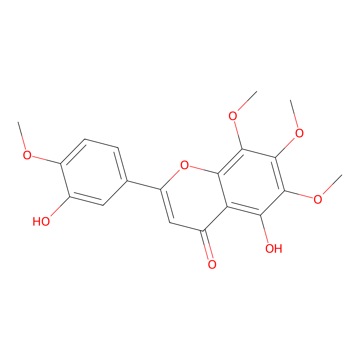 Gardenin D molecular structure, CAS 29202-00-4