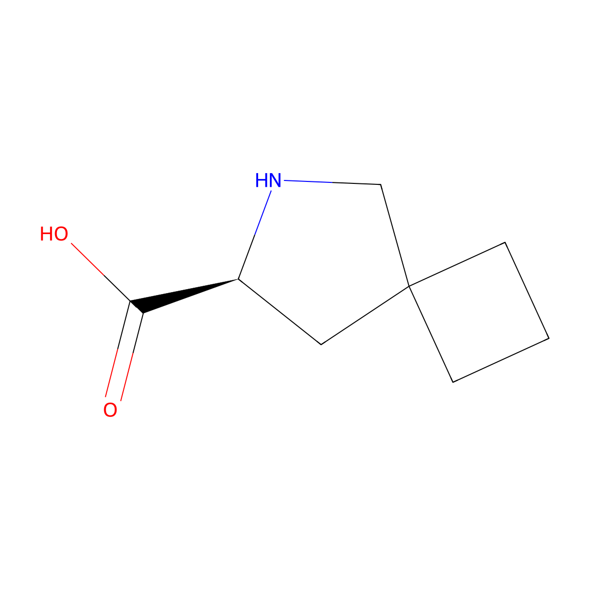 (S)-6-Azaspiro[3.4]octane-7-carboxylic acid molecular structure, CAS 2920206-53-5
