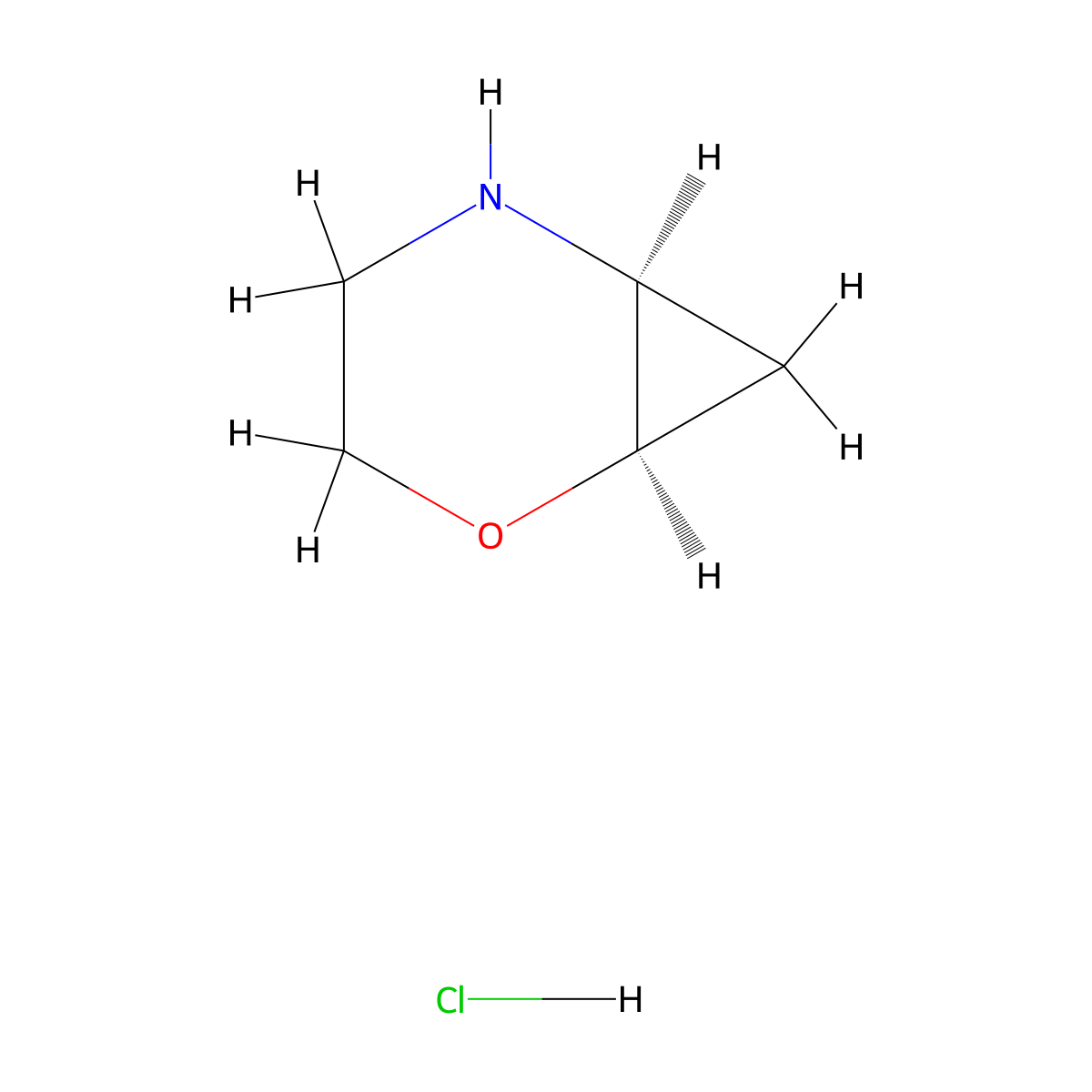 (1R,6S)-2-Oxa-5-azabicyclo[4.1.0]heptane hydrochloride molecular structure, CAS 2920207-45-8