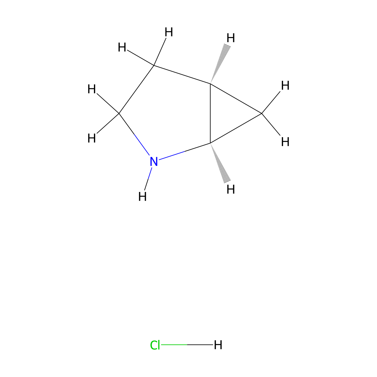 (1R,5S)-2-Azabicyclo[3.1.0]hexane hydrochloride molecular structure, CAS 2920218-14-8