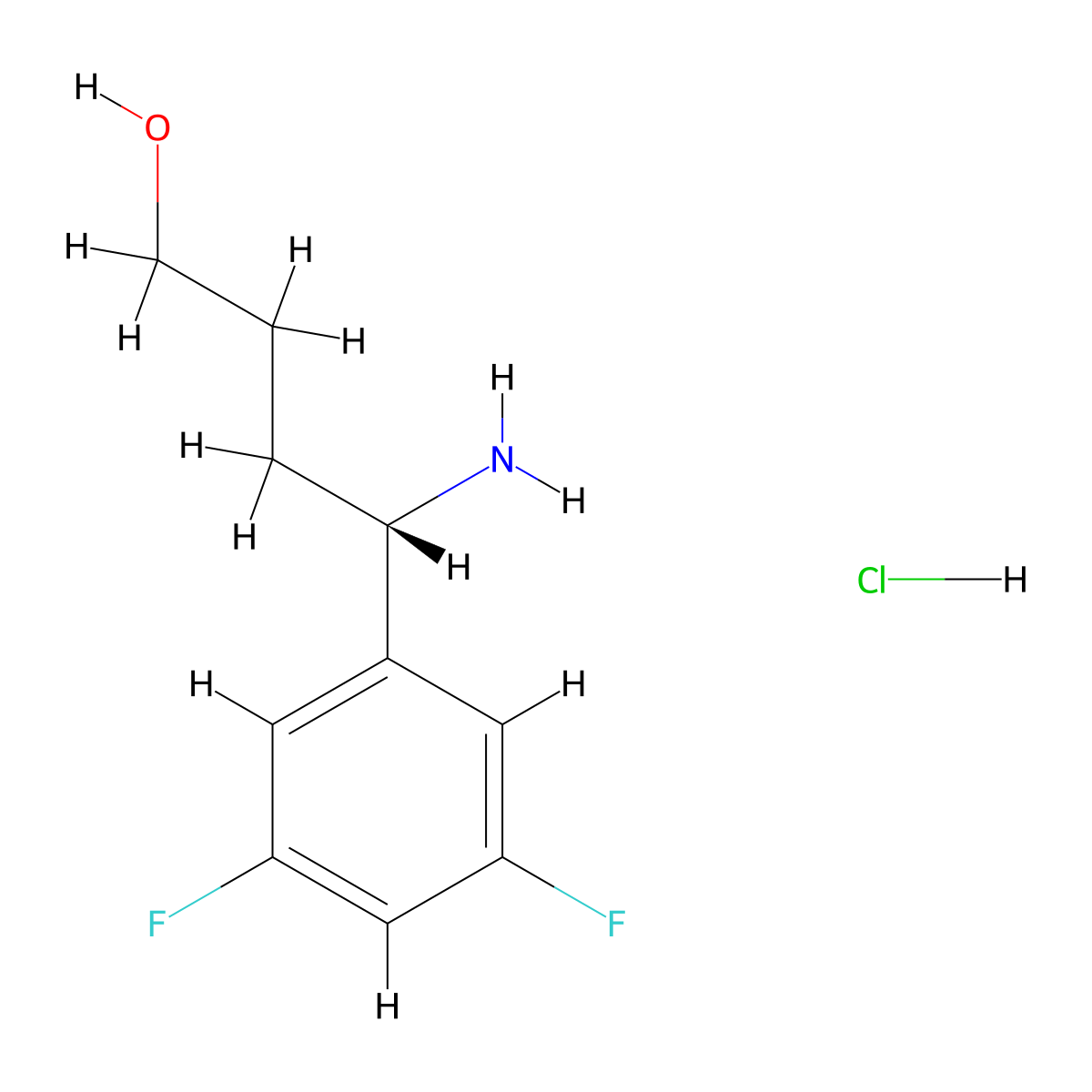 (4S)-4-Amino-4-(3,5-difluorophenyl)butan-1-OL hydrochloride molecular structure, CAS 2920218-77-3