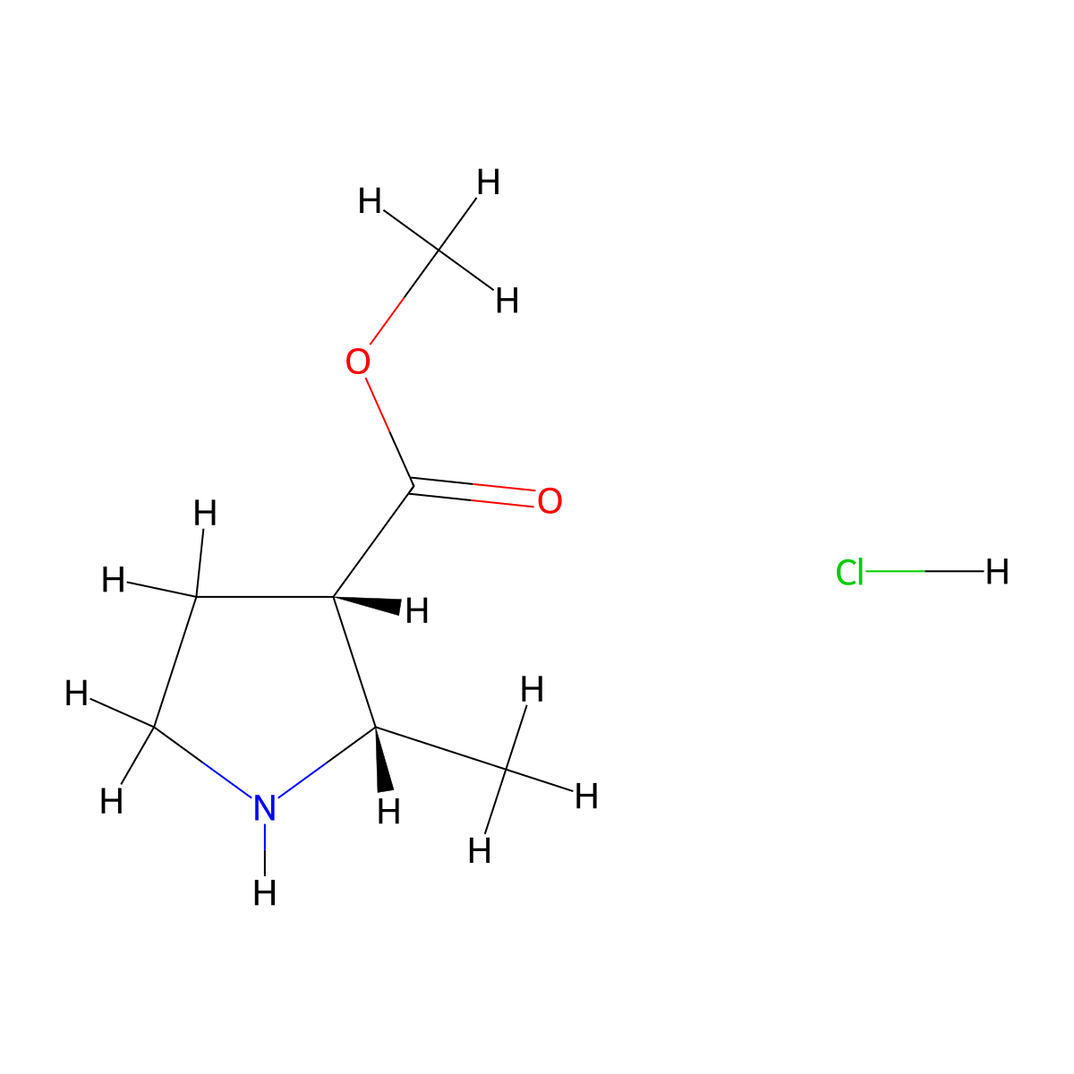methyl (2S,3S)-2-methylpyrrolidine-3-carboxylate;hydrochloride molecular structure, CAS 2920219-31-2