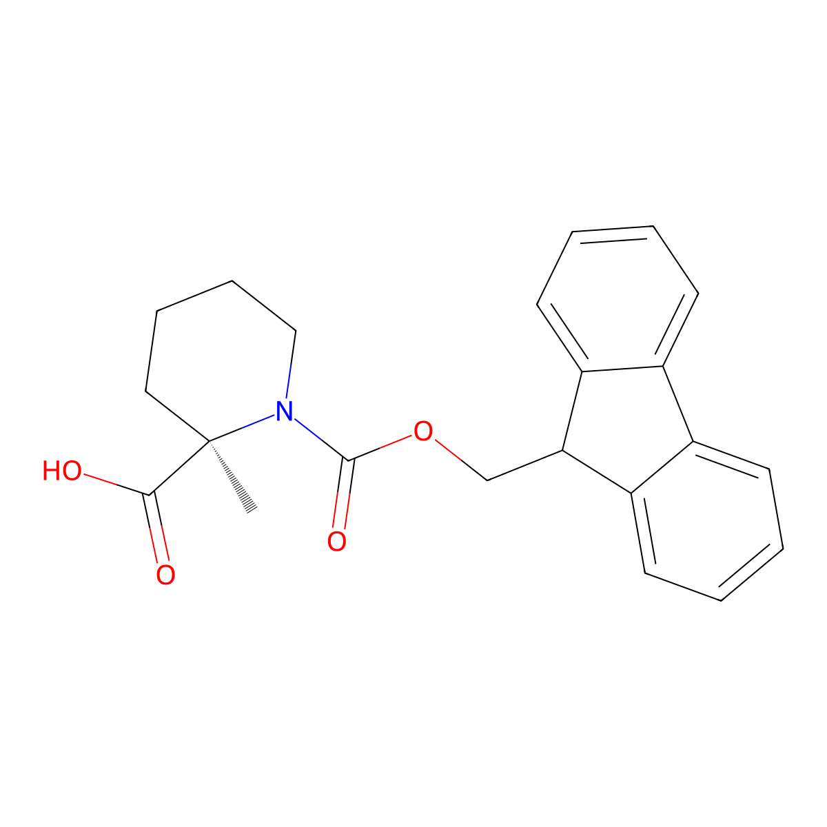 (2R)-1-(9H-fluoren-9-ylmethoxycarbonyl)-2-methyl-piperidine-2-carboxylic acid molecular structure, CAS 2920219-57-2