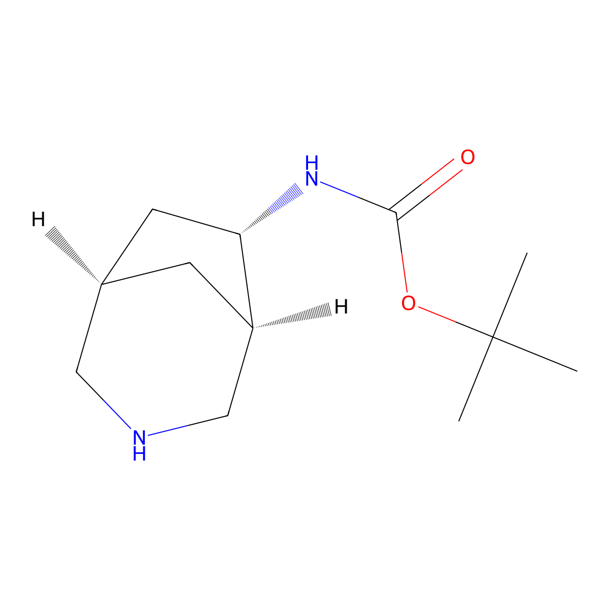 rac-tert-butyl N-[(1R,5R,6S)-3-azabicyclo[3.2.1]octan-6-yl]carbamate molecular structure, CAS 2920219-69-6