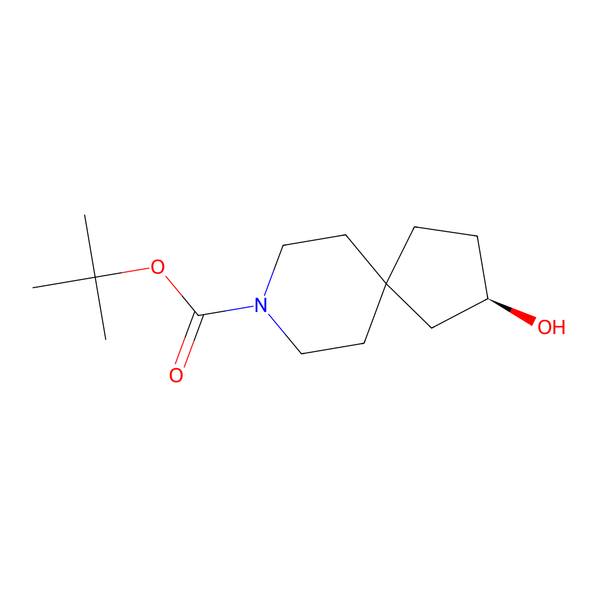 Tert-butyl (3R)-3-hydroxy-8-azaspiro[4.5]decane-8-carboxylate molecular structure, CAS 2920231-87-2