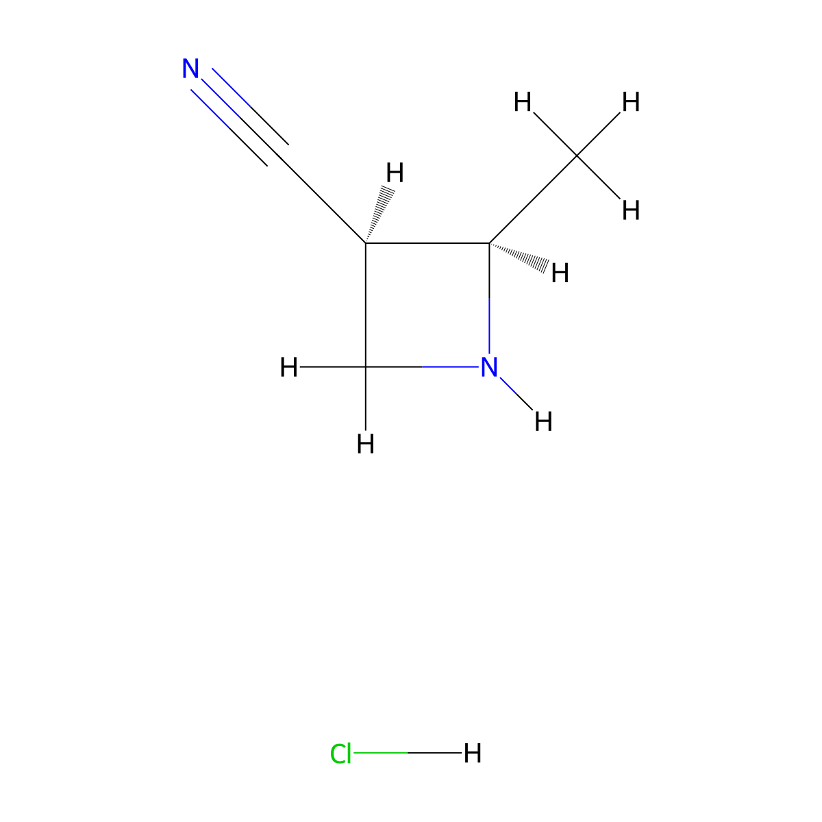 (2R,3R)-2-Methylazetidine-3-carbonitrile hydrochloride molecular structure, CAS 2920232-94-4