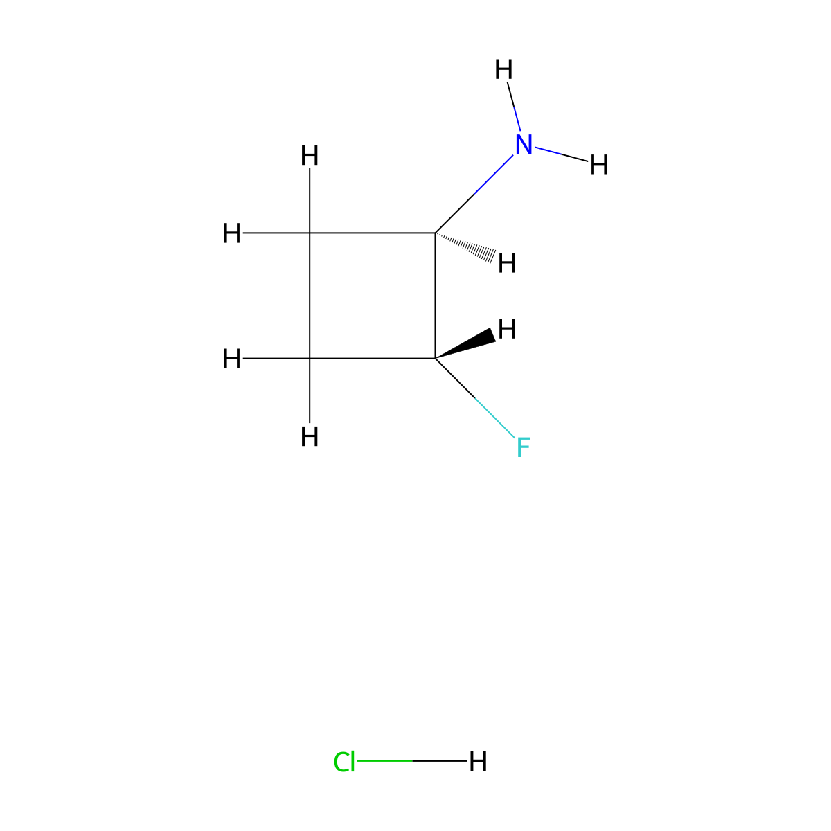 (1R,2R)-2-Fluorocyclobutanamine Hydrochloride molecular structure, CAS 2920233-59-4