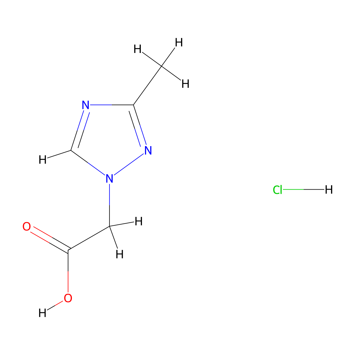 2-(3-Methyl-1H-1,2,4-triazol-1-yl)acetic acid hydrochloride molecular structure, CAS 2920234-73-5
