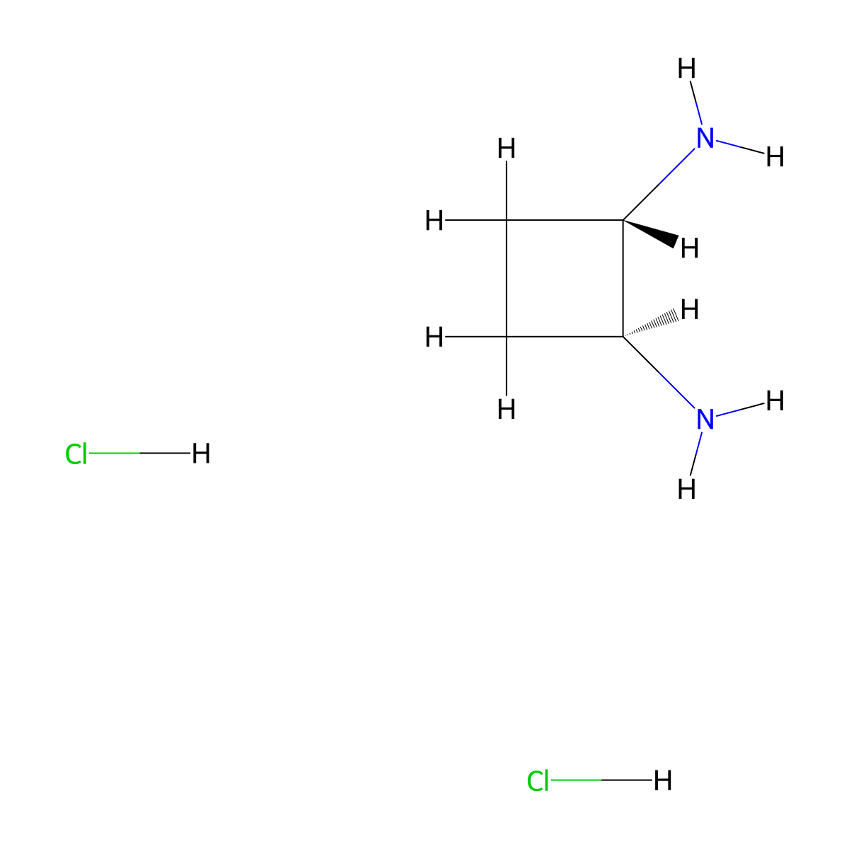(1S,2S)-Cyclobutane-1,2-diamine dihydrochloride molecular structure, CAS 2920240-17-9