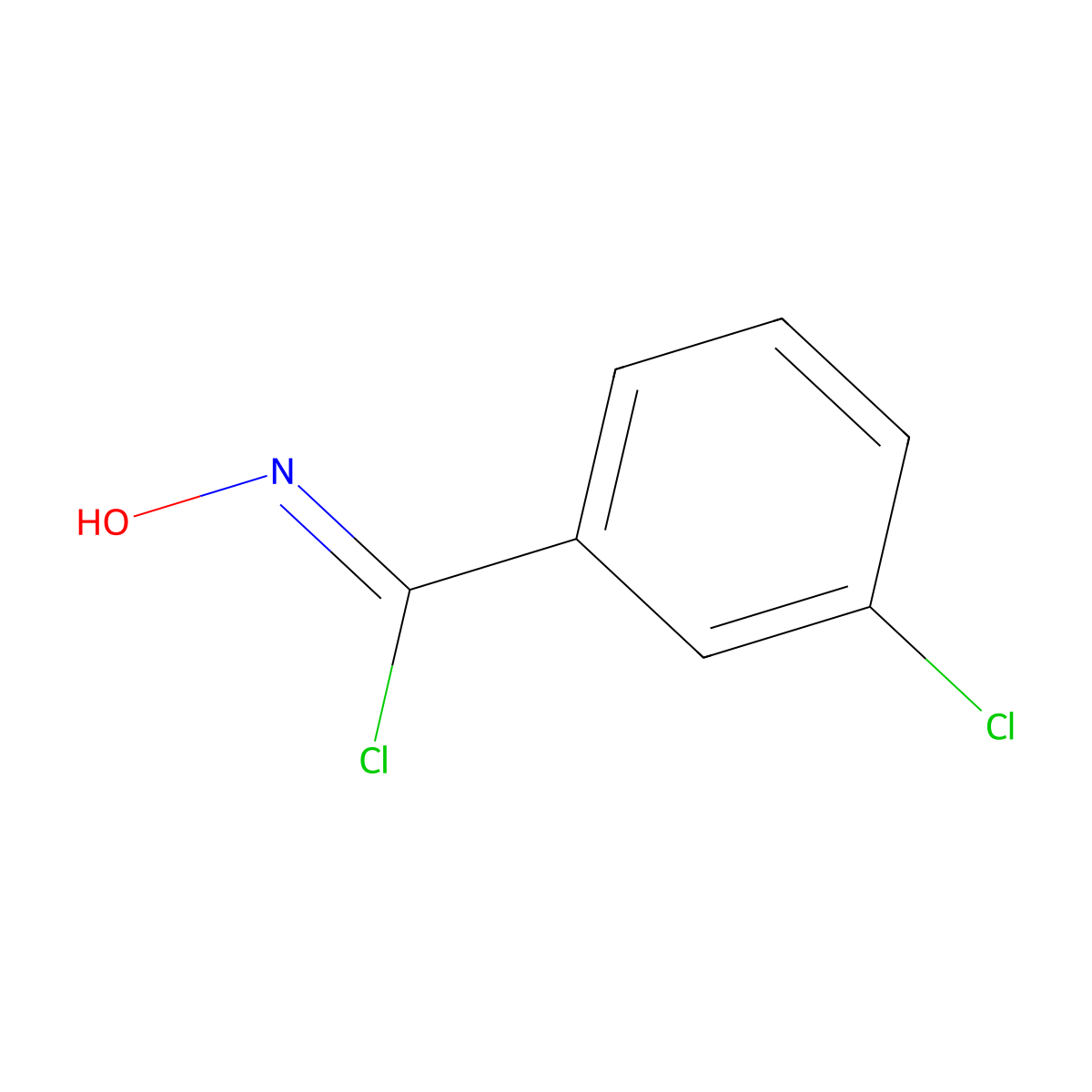 alpha,3-Dichlorobenzaldoxime molecular structure, CAS 29203-59-6