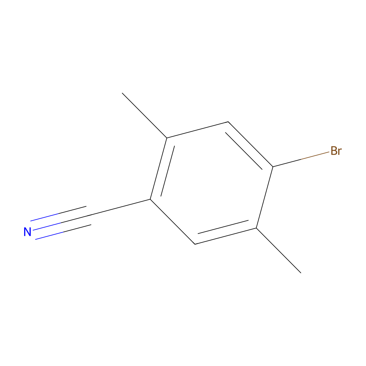 4-Bromo-2,5-dimethylbenzonitrile molecular structure, CAS 292037-85-5