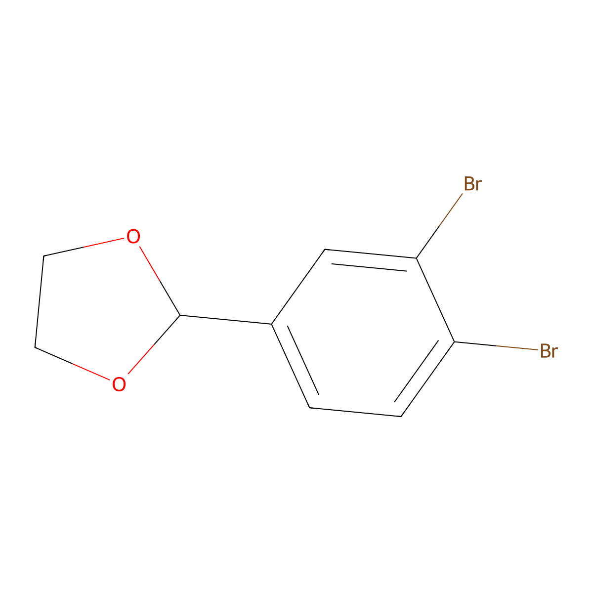 2-(3,4-Dibromophenyl)-1,3-dioxolane molecular structure, CAS 292038-45-0