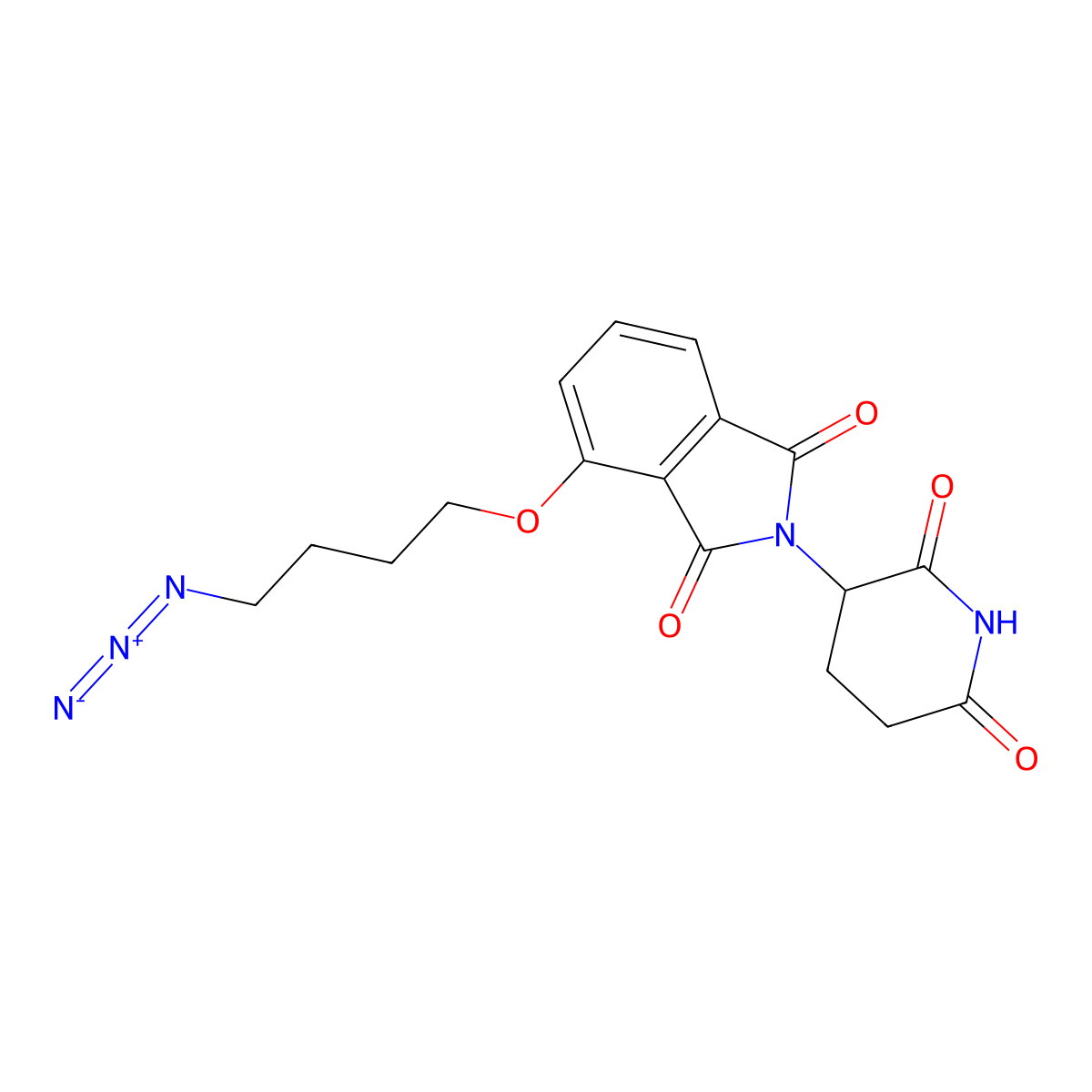 4-(4-Azidobutoxy)-2-(2,6-dioxopiperidin-3-YL)isoindoline-1,3-dione molecular structure, CAS 2920389-30-4