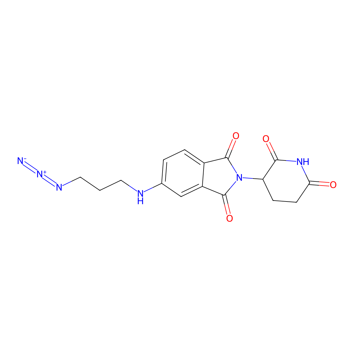 Pomalidomide-5'-C3-azide molecular structure, CAS 2920389-51-9