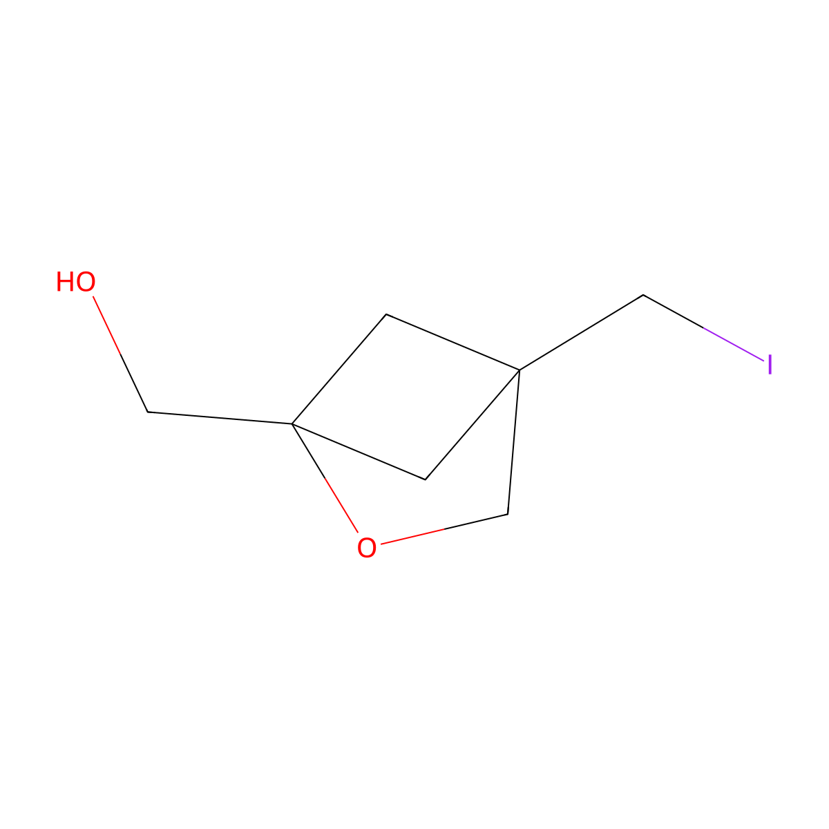 [4-(Iodomethyl)-2-oxabicyclo[2.1.1]hexan-1-YL]methanol molecular structure, CAS 2920390-90-3