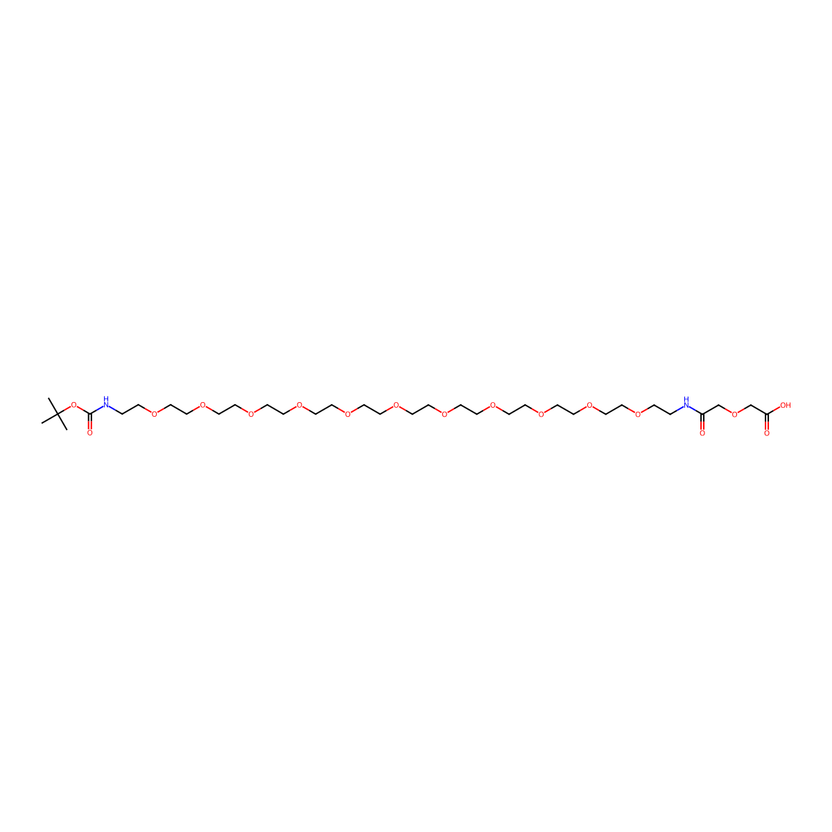BocNH-PEG11-CH2CH2NHCOCH2OCH2COOH molecular structure, CAS 2920391-63-3