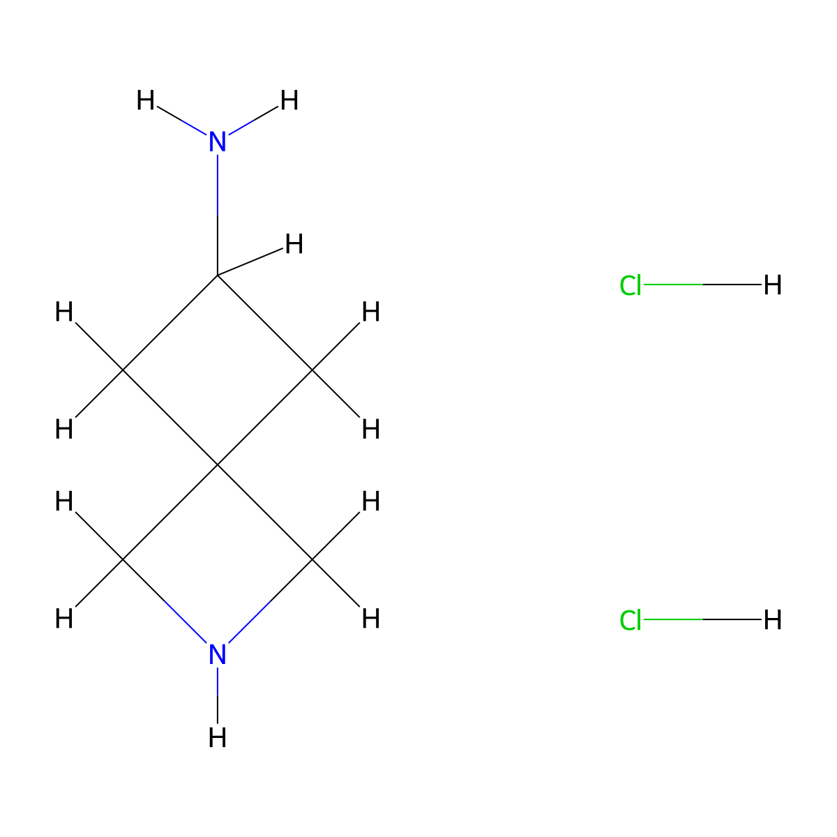 2-Azaspiro[3.3]heptan-6-amine dihydrochloride molecular structure, CAS 2920395-58-8