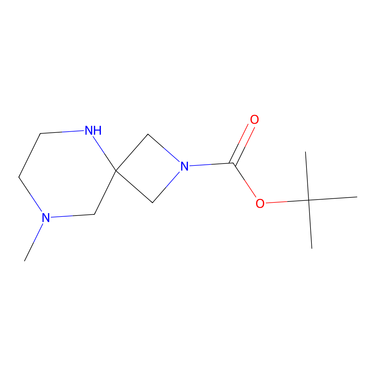 tert-Butyl 8-methyl-2,5,8-triazaspiro[3.5]nonane-2-carboxylate molecular structure, CAS 2920396-80-9