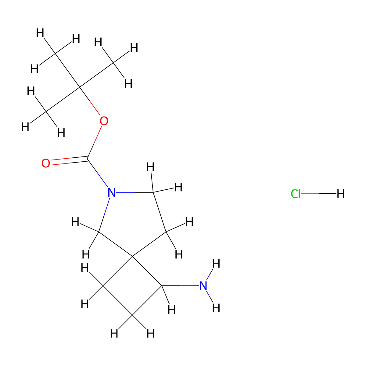 tert-Butyl 1-amino-6-azaspiro[3.4]octane-6-carboxylate hydrochloride molecular structure, CAS 2920399-20-6