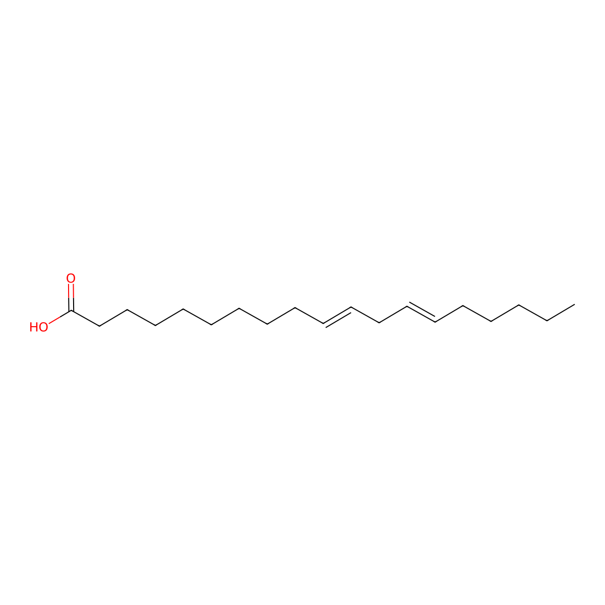 Nonadeca-10,13-dienoic acid molecular structure, CAS 29204-20-4