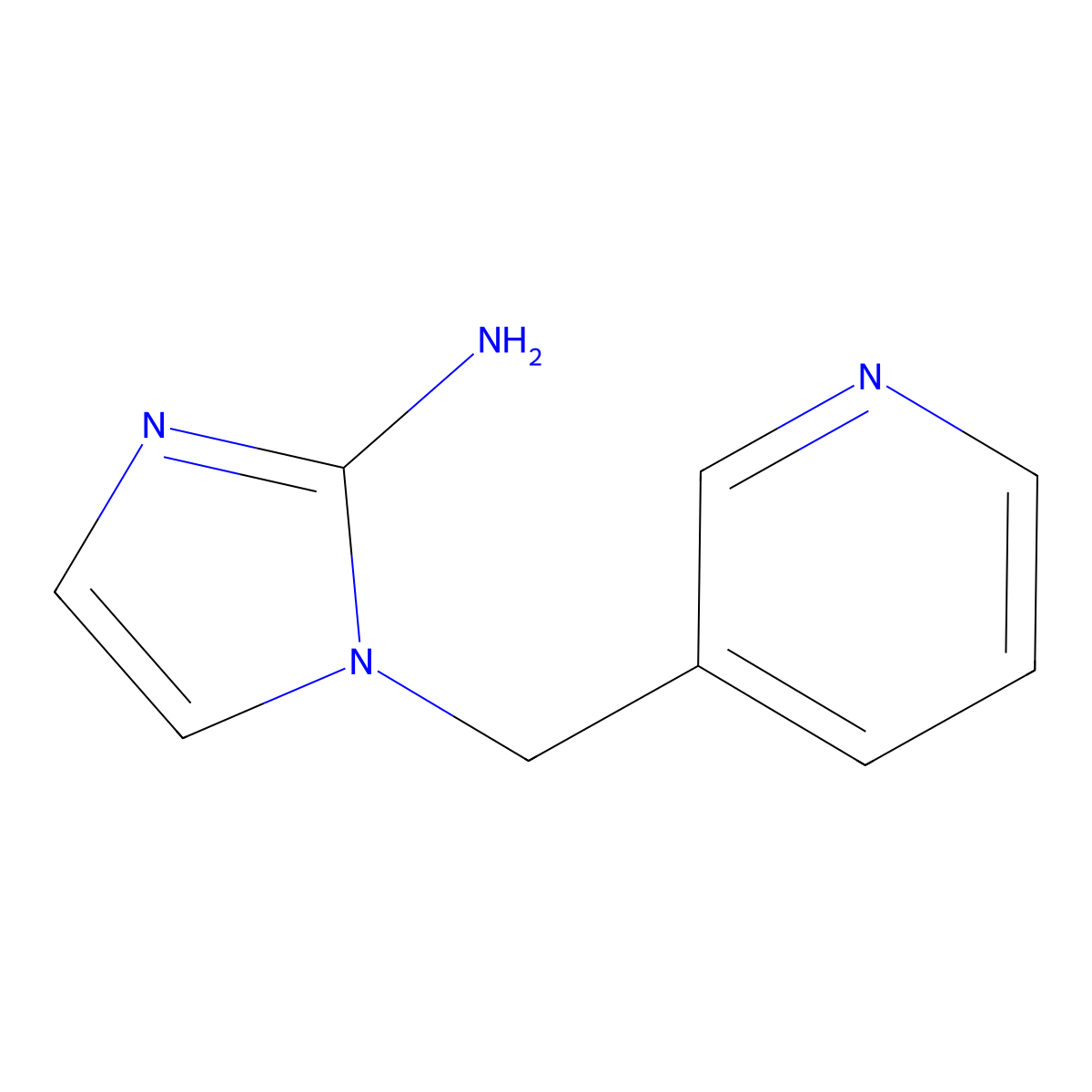 1-(Pyridin-3-ylmethyl)-1H-imidazol-2-amine molecular structure, CAS 292040-76-7