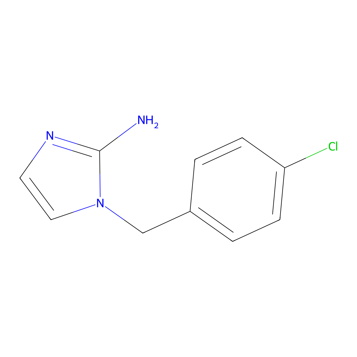 1-[(4-Chlorophenyl)methyl]-1H-imidazol-2-amine molecular structure, CAS 292040-82-5