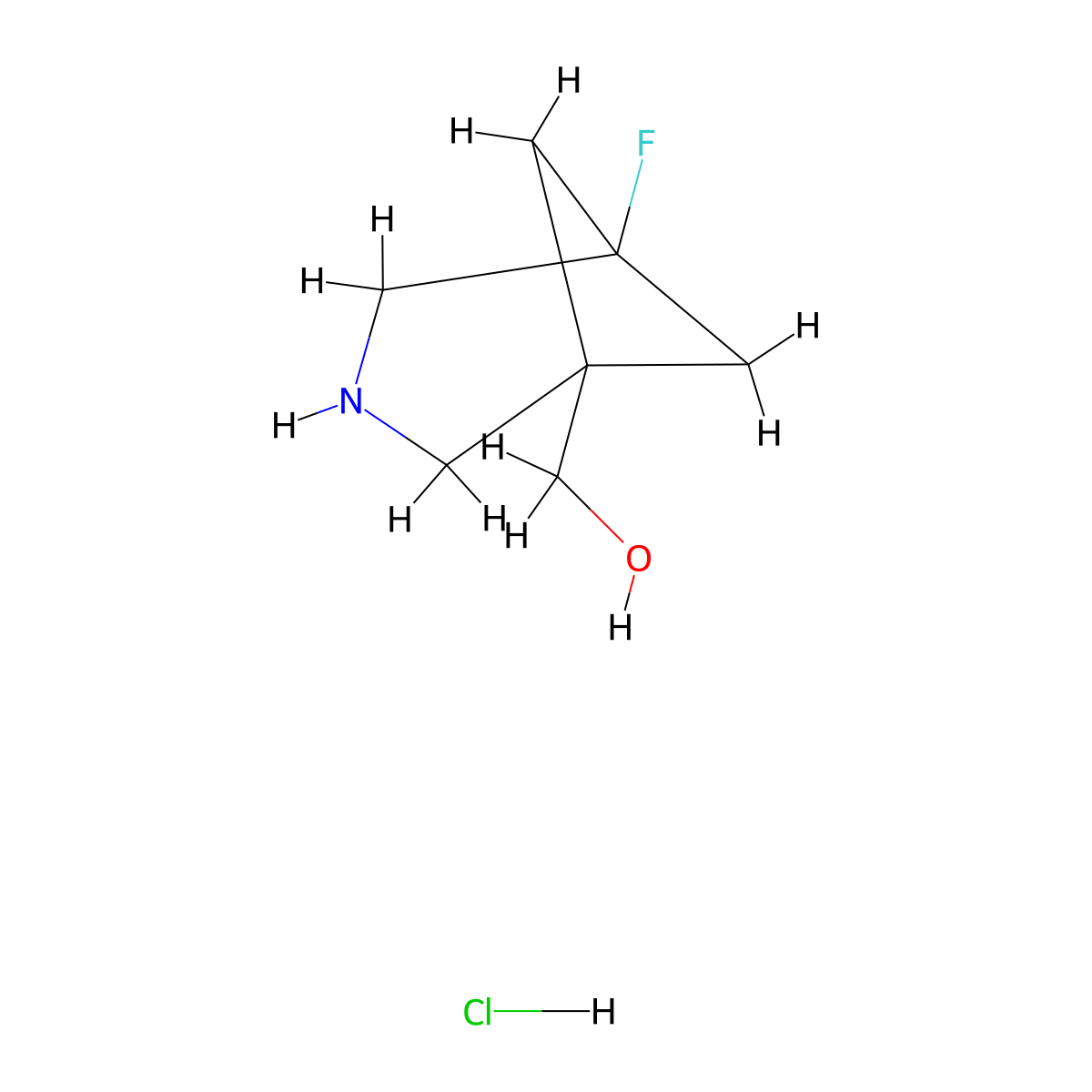 (5-Fluoro-3-azabicyclo[3.1.1]heptan-1-yl)methanol;hydrochloride molecular structure, CAS 2920400-91-3