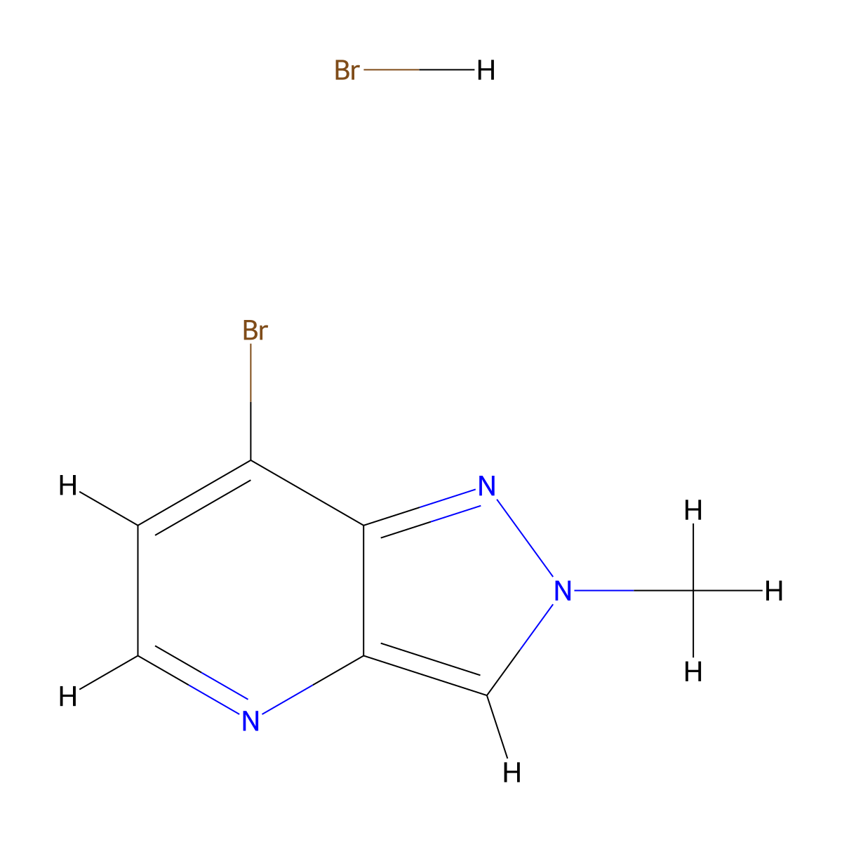 7-Bromo-2-methyl-pyrazolo[4,3-B]pyridine hydrobromide molecular structure, CAS 2920402-22-6