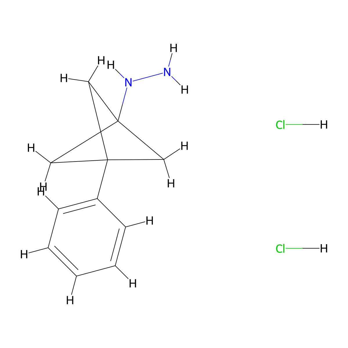 {3-Phenylbicyclo[1.1.1]pentan-1-yl}hydrazine dihydrochloride molecular structure, CAS 2920403-78-5