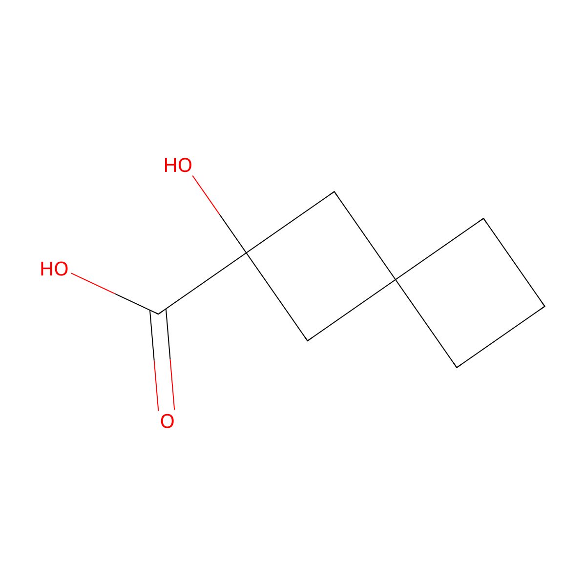 2-Hydroxyspiro[3.3]heptane-2-carboxylic acid molecular structure, CAS 2920404-61-9