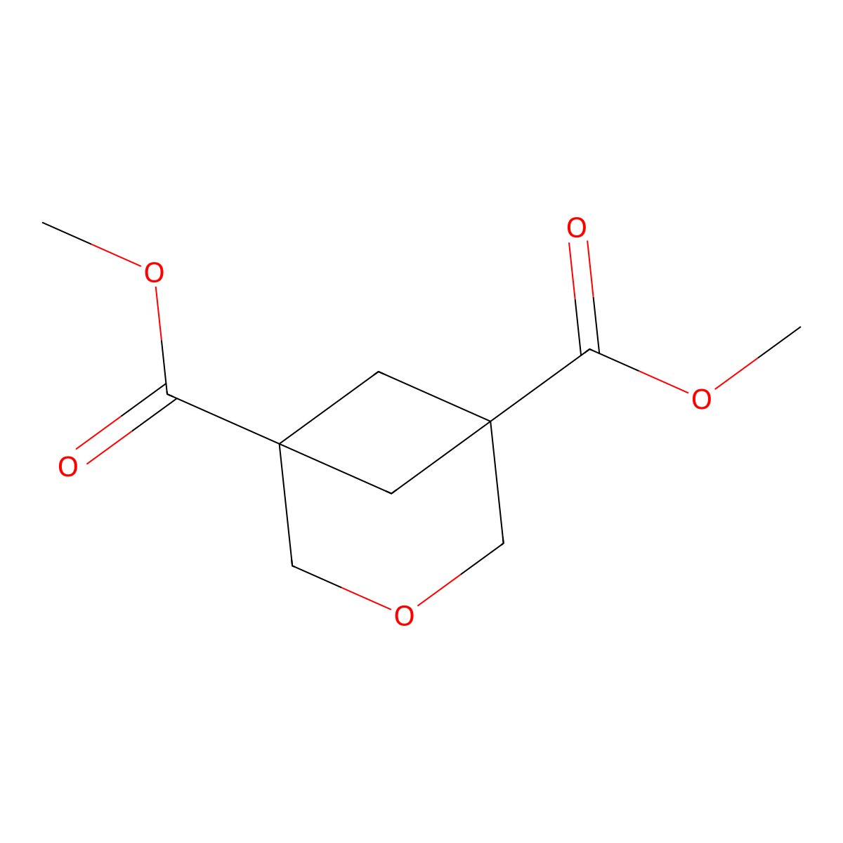 Dimethyl 3-oxabicyclo[3.1.1]heptane-1,5-dicarboxylate molecular structure, CAS 2920404-85-7