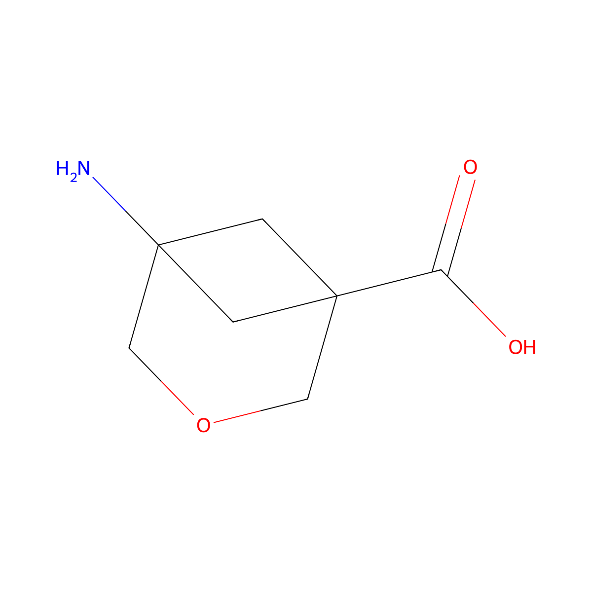 5-Amino-3-oxabicyclo[3.1.1]heptane-1-carboxylic acid molecular structure, CAS 2920405-18-9