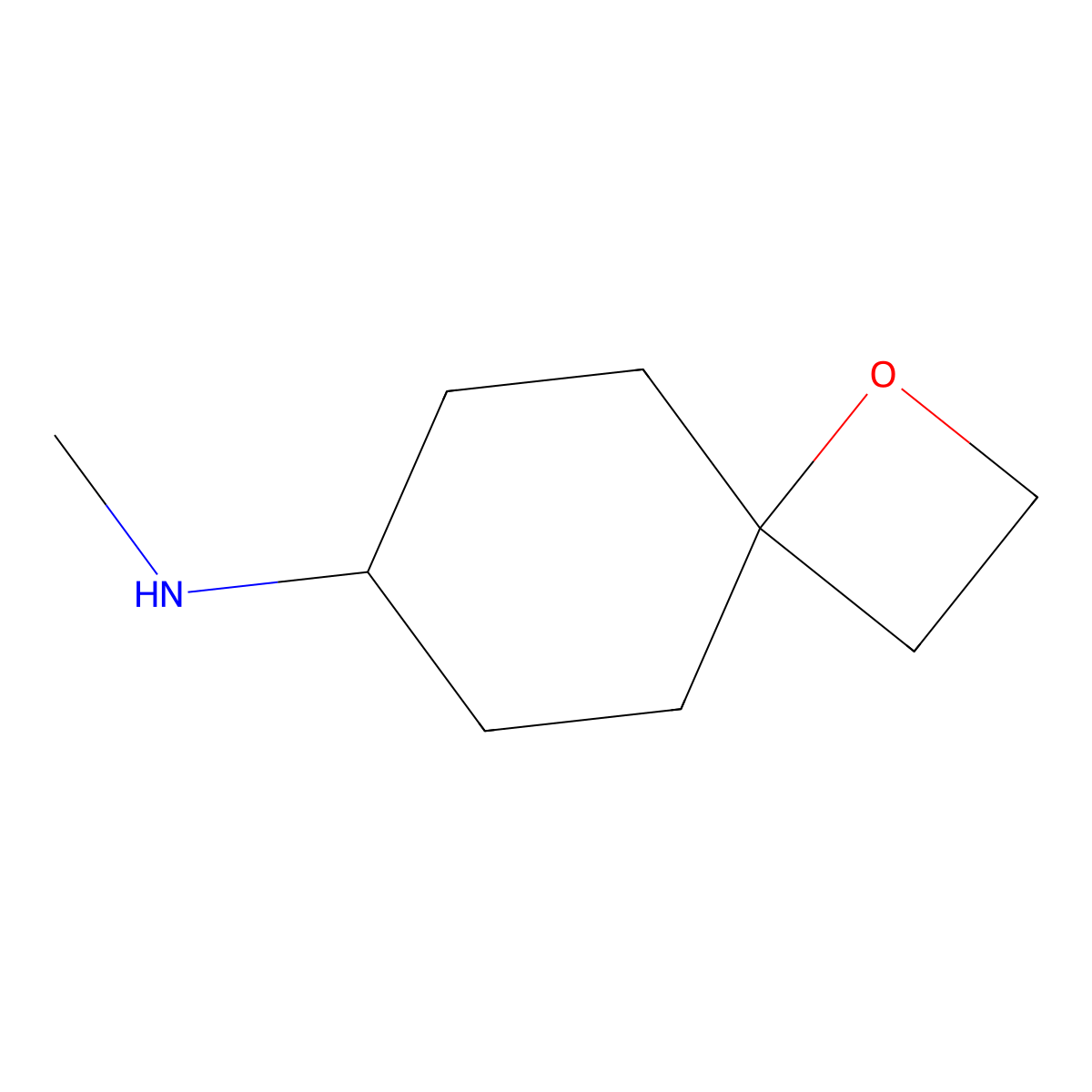 N-Methyl-1-oxaspiro[3.5]nonan-7-amine molecular structure, CAS 2920427-47-8