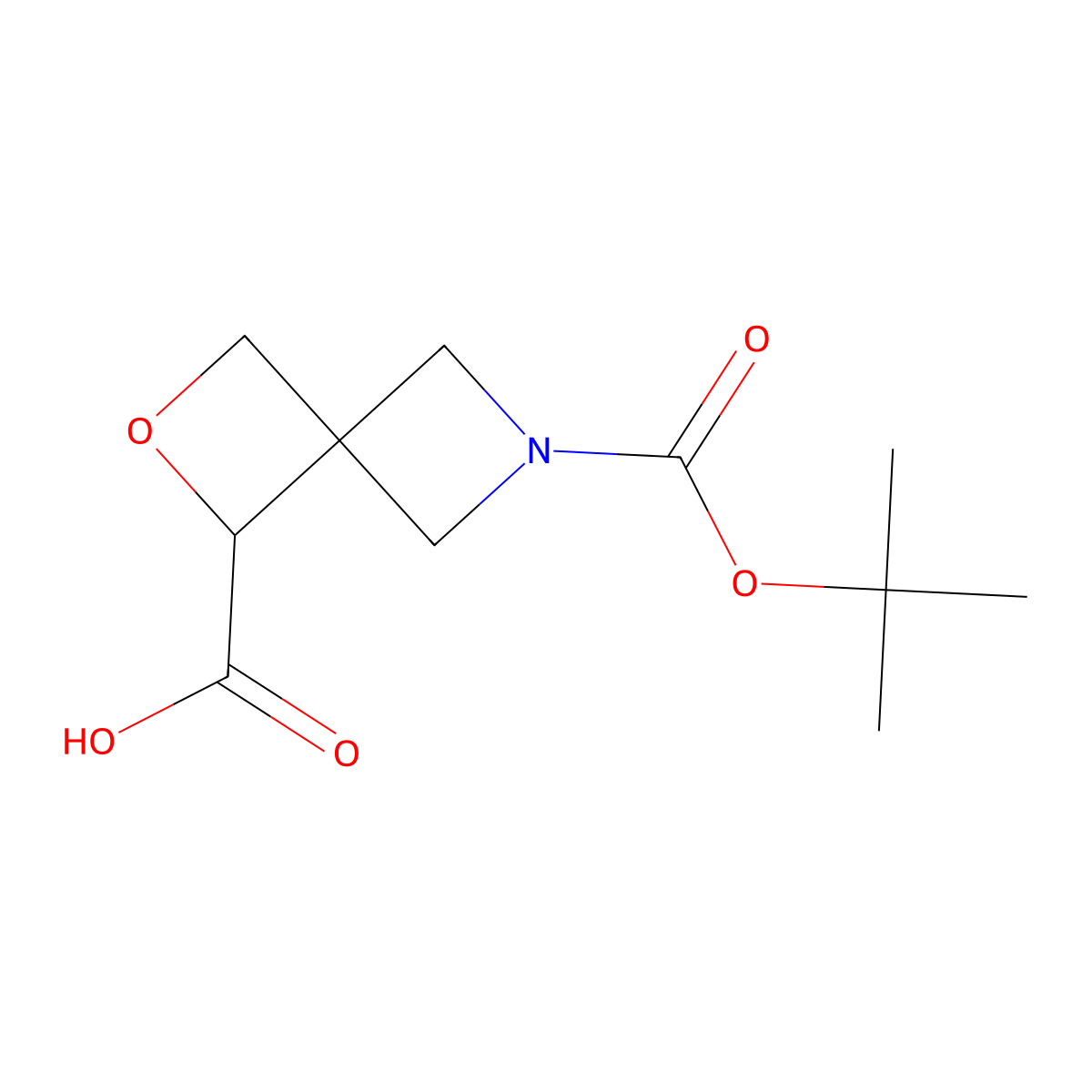6-Tert-butoxycarbonyl-2-oxa-6-azaspiro[3.3]heptane-3-carboxylic acid molecular structure, CAS 2920428-04-0