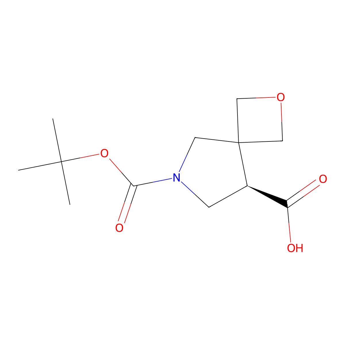 (5R)-7-tert-butoxycarbonyl-2-oxa-7-azaspiro[3.4]octane-5-carboxylic acid molecular structure, CAS 2920428-08-4