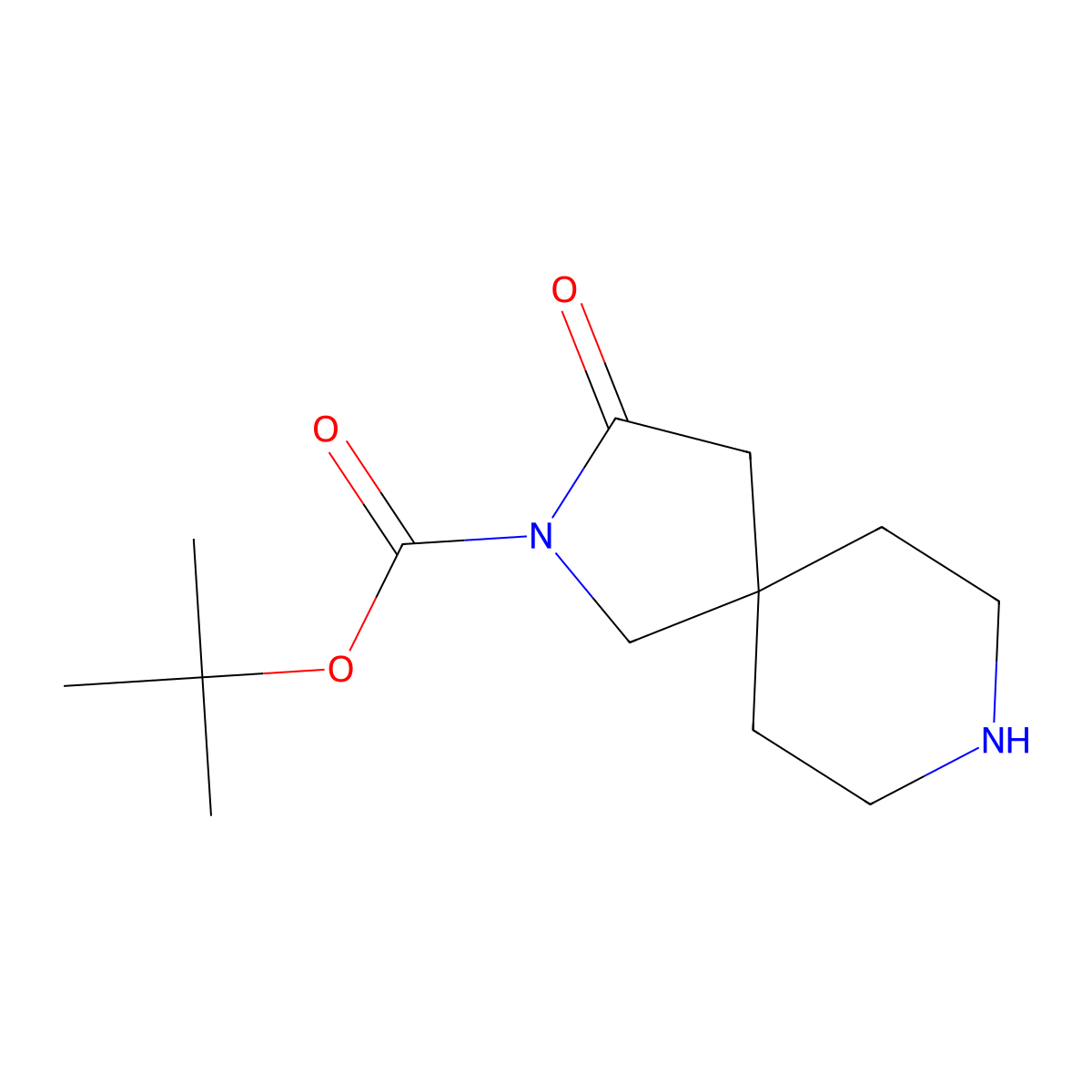 tert-Butyl 3-oxo-2,8-diazaspiro[4.5]decane-2-carboxylate molecular structure, CAS 2920436-38-8