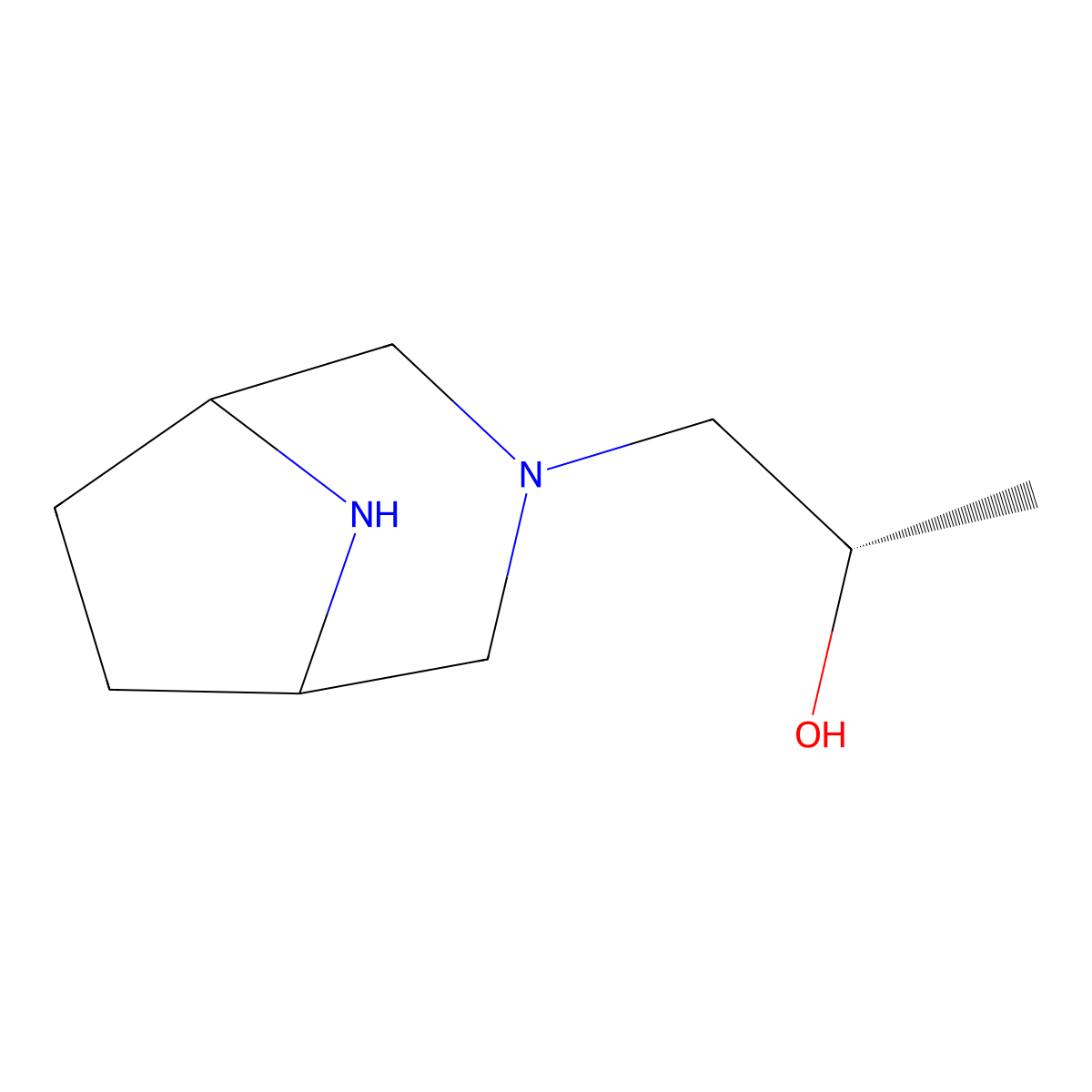 (2S)-1-(3,8-diazabicyclo[3.2.1]octan-3-yl)propan-2-ol molecular structure, CAS 2920446-04-2