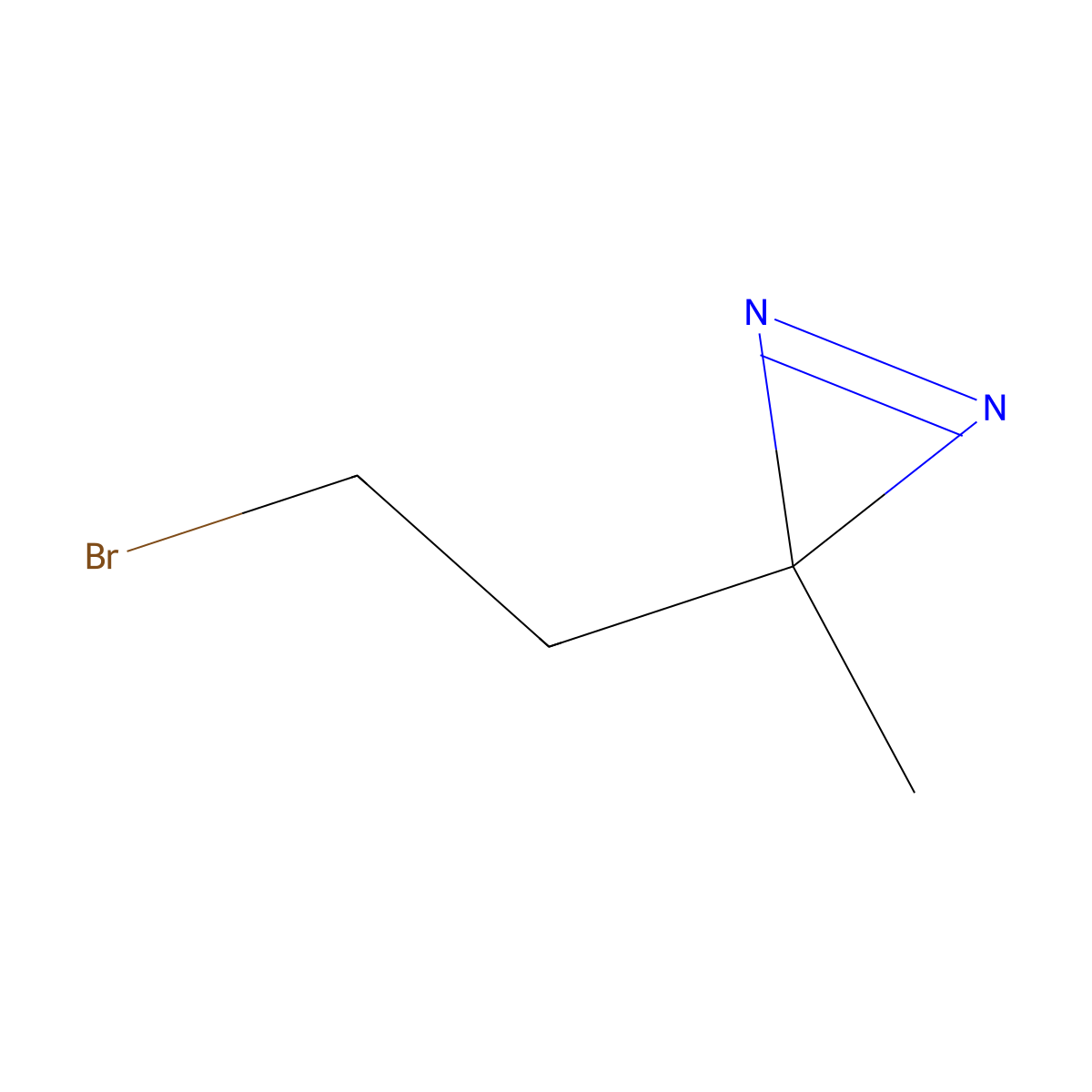 3-(2-bromoethyl)-3-methyl-3H-diazirine molecular structure, CAS 29205-50-3