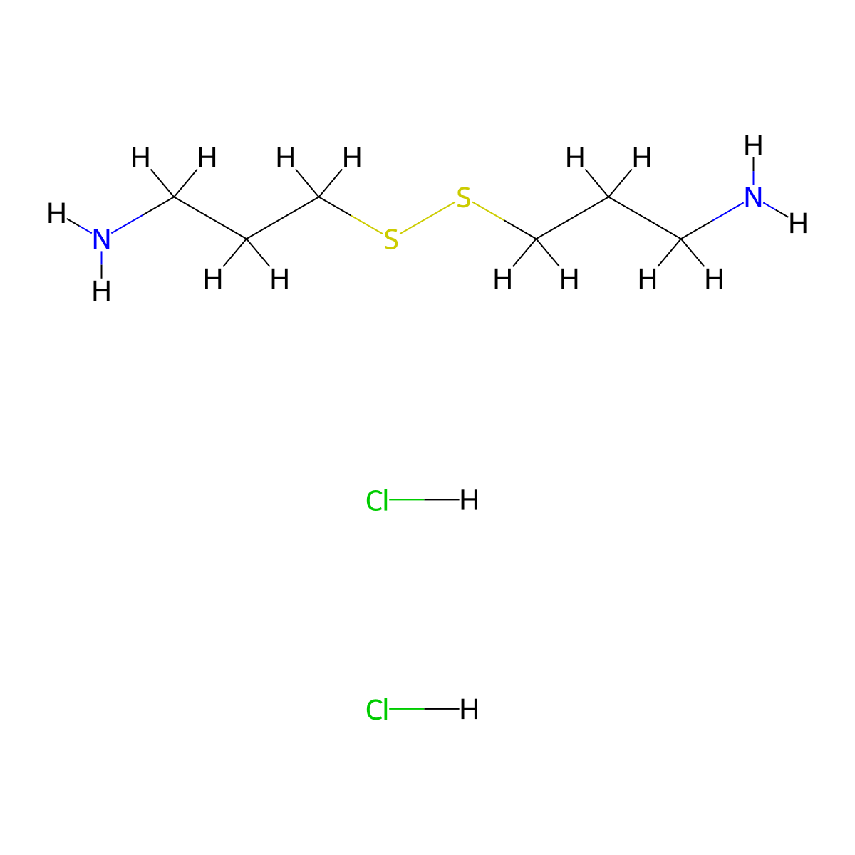 Homocystamine dihydrochloride molecular structure, CAS 29205-72-9