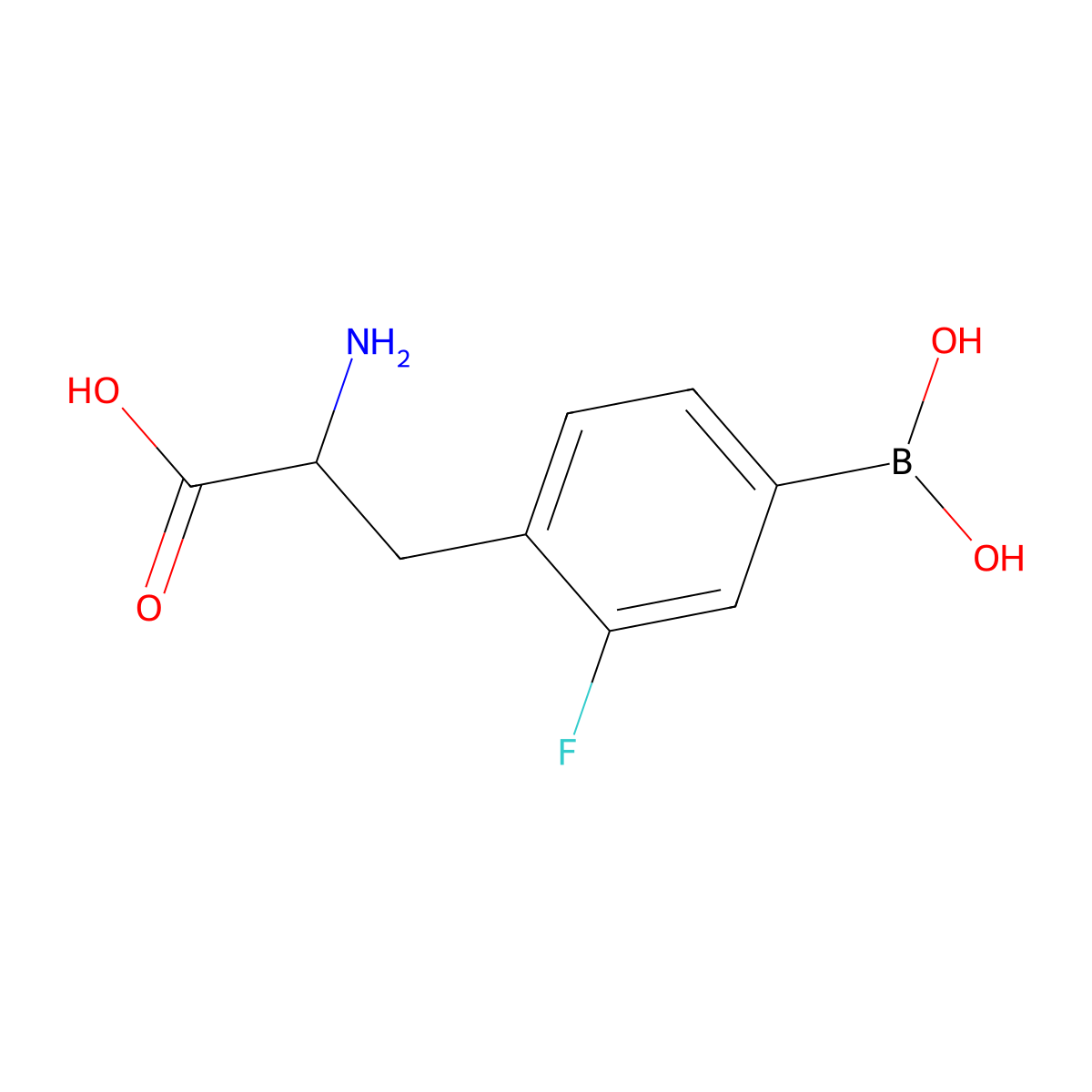 4-Borono-2-fluorophenylalanine molecular structure, CAS 292050-22-7