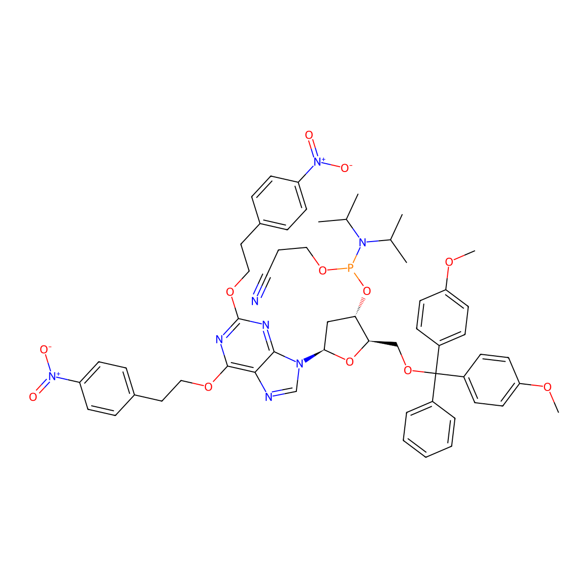 2'-Deoxyxanthosine CEP molecular structure, CAS 292050-43-2