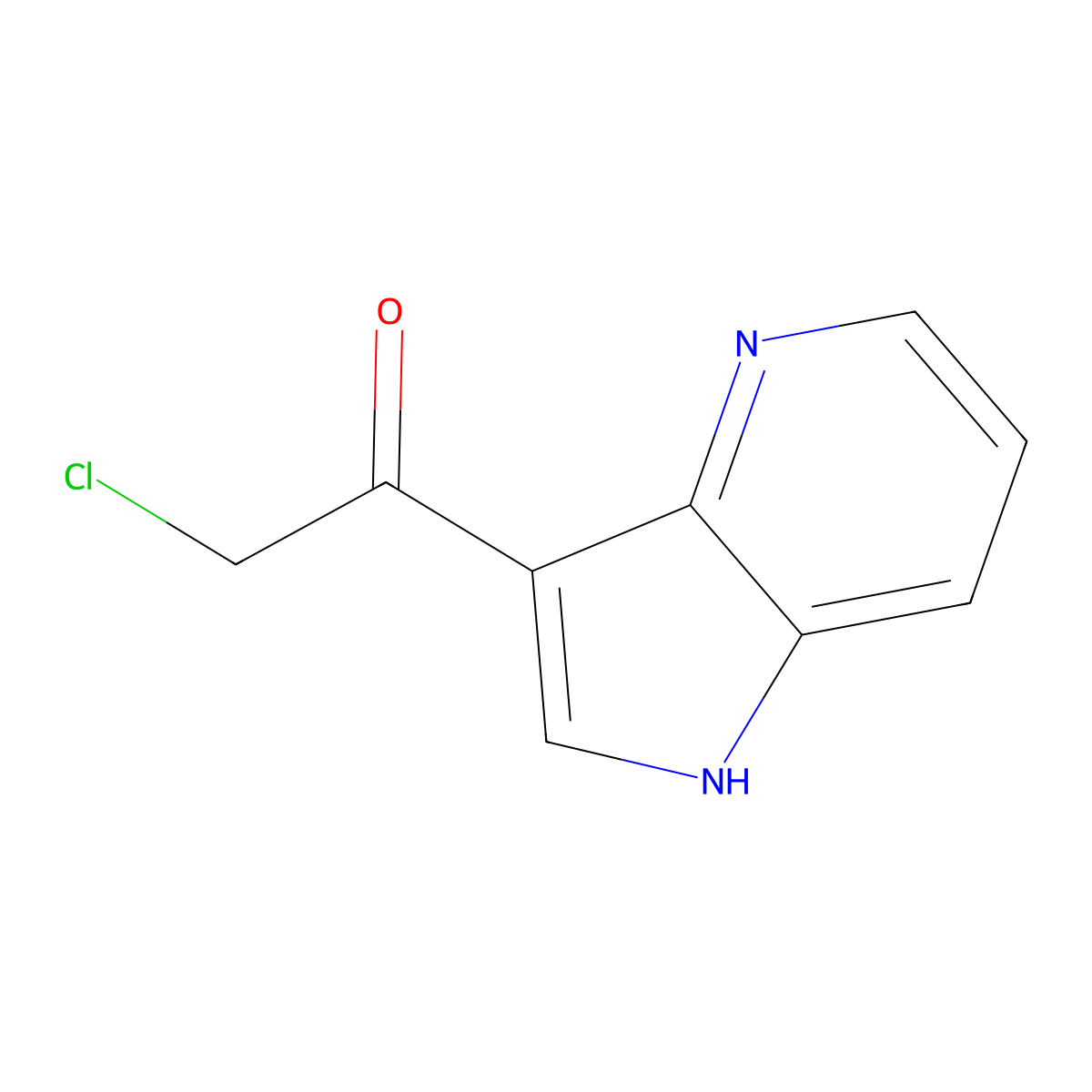 2-chloro-1-{1H-pyrrolo[3,2-b]pyridin-3-yl}ethan-1-one molecular structure, CAS 2920573-83-5
